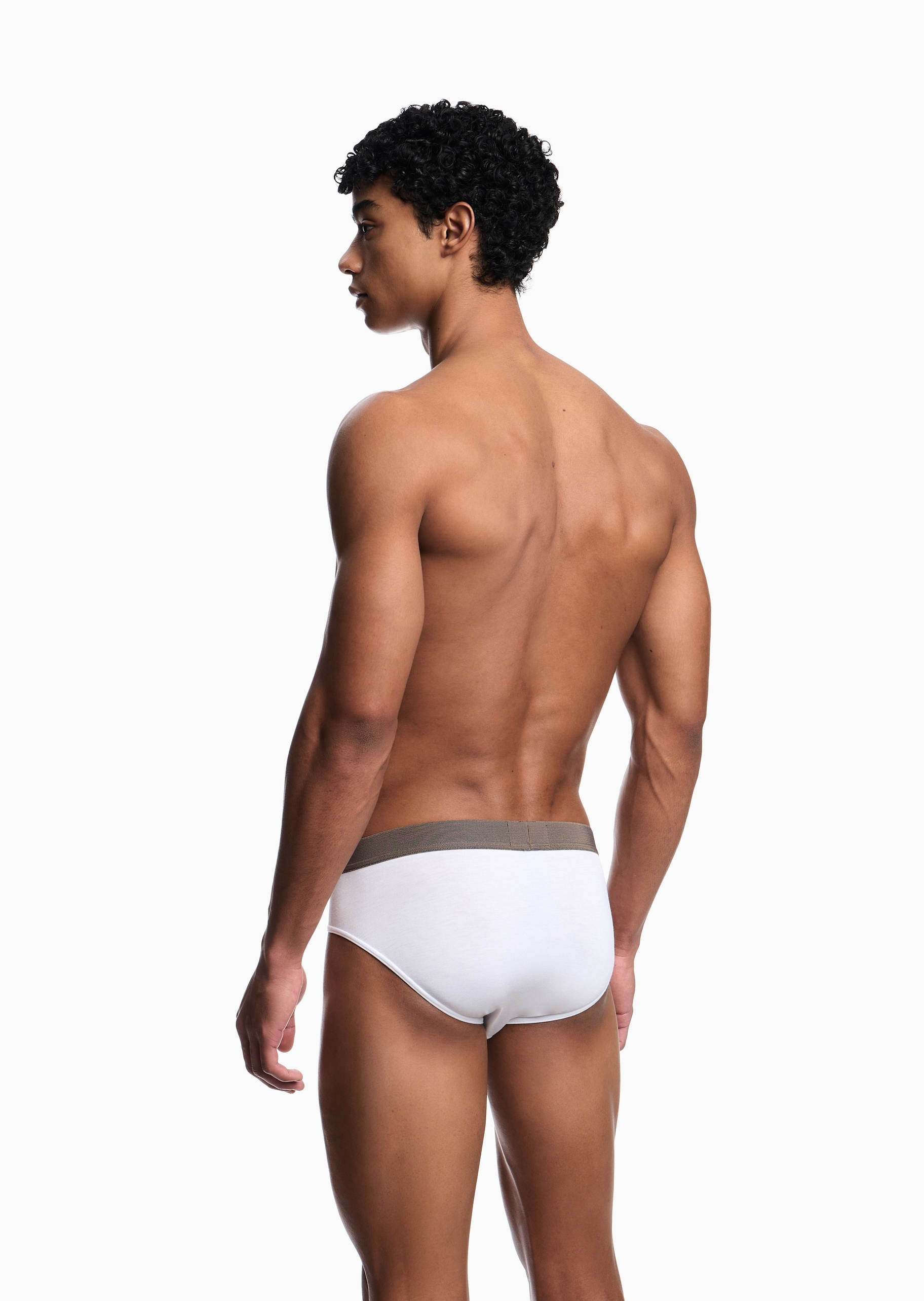 Emporio Armani 男士人造棉弹力三角两条装内裤套装