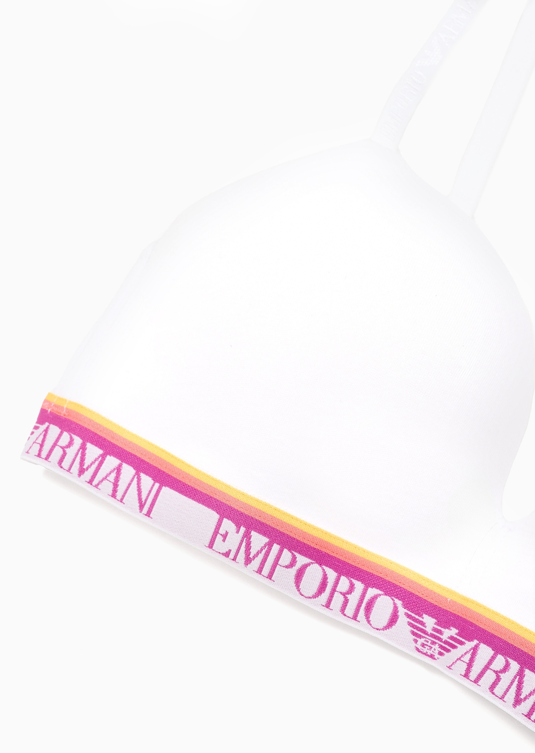 Emporio Armani 女士纯棉弹力三角罩杯可调节肩带文胸