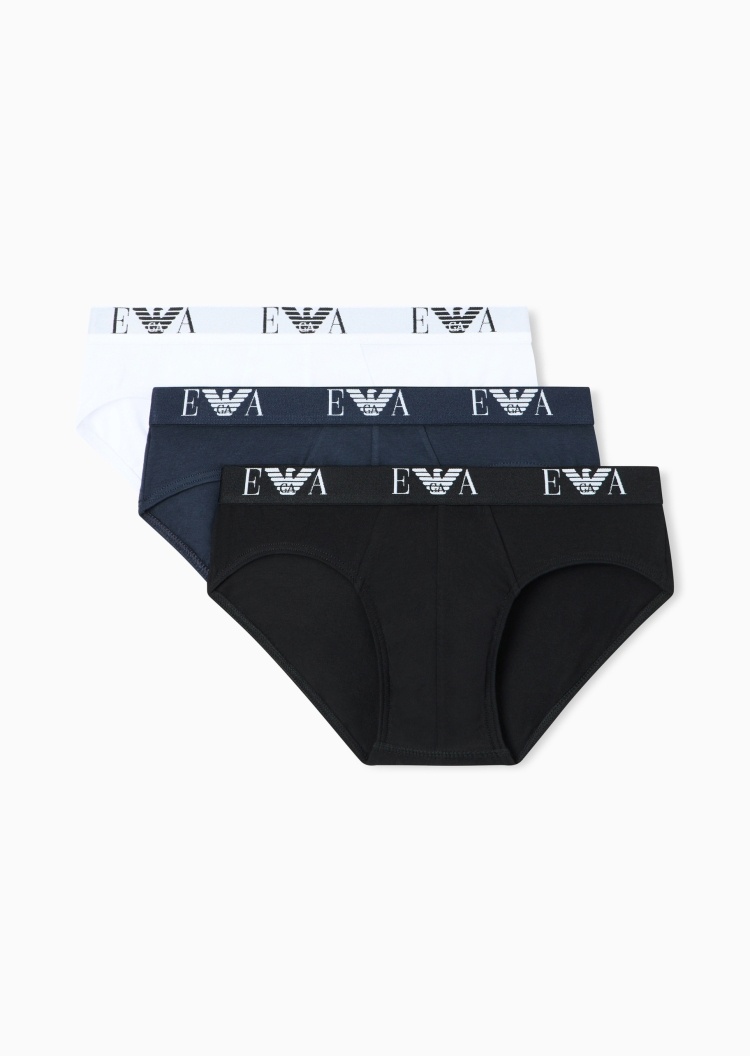 Emporio Armani 男士三条装纯棉性感三角内裤套装轻奢礼物