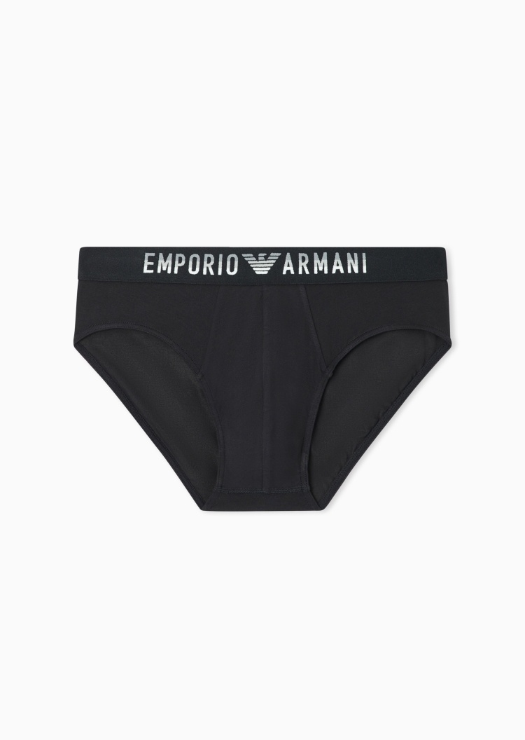 Emporio Armani 男士弹力三角LOGO腰边性感内裤