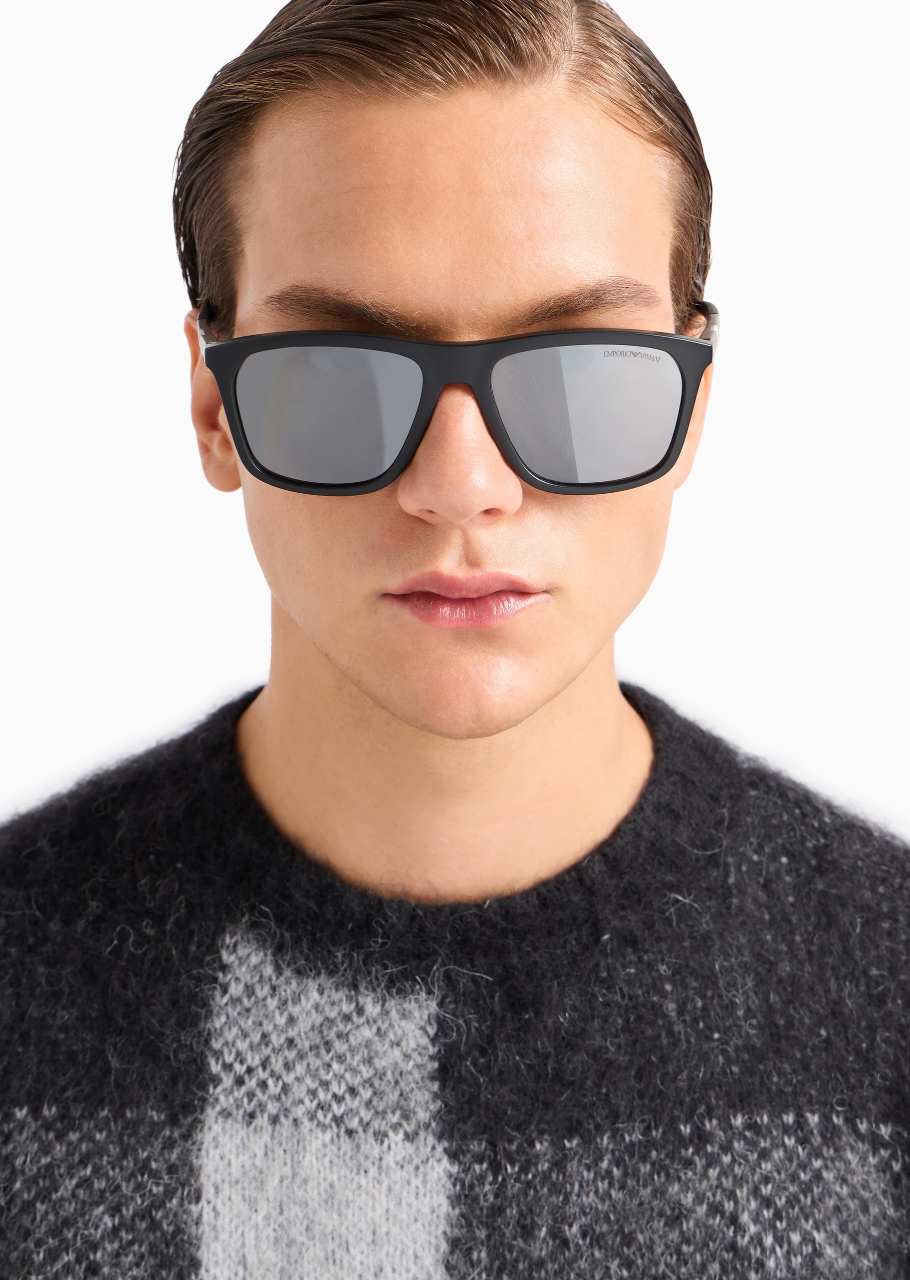 Emporio Armani 男士方形粗框遮阳潮流都市太阳眼镜