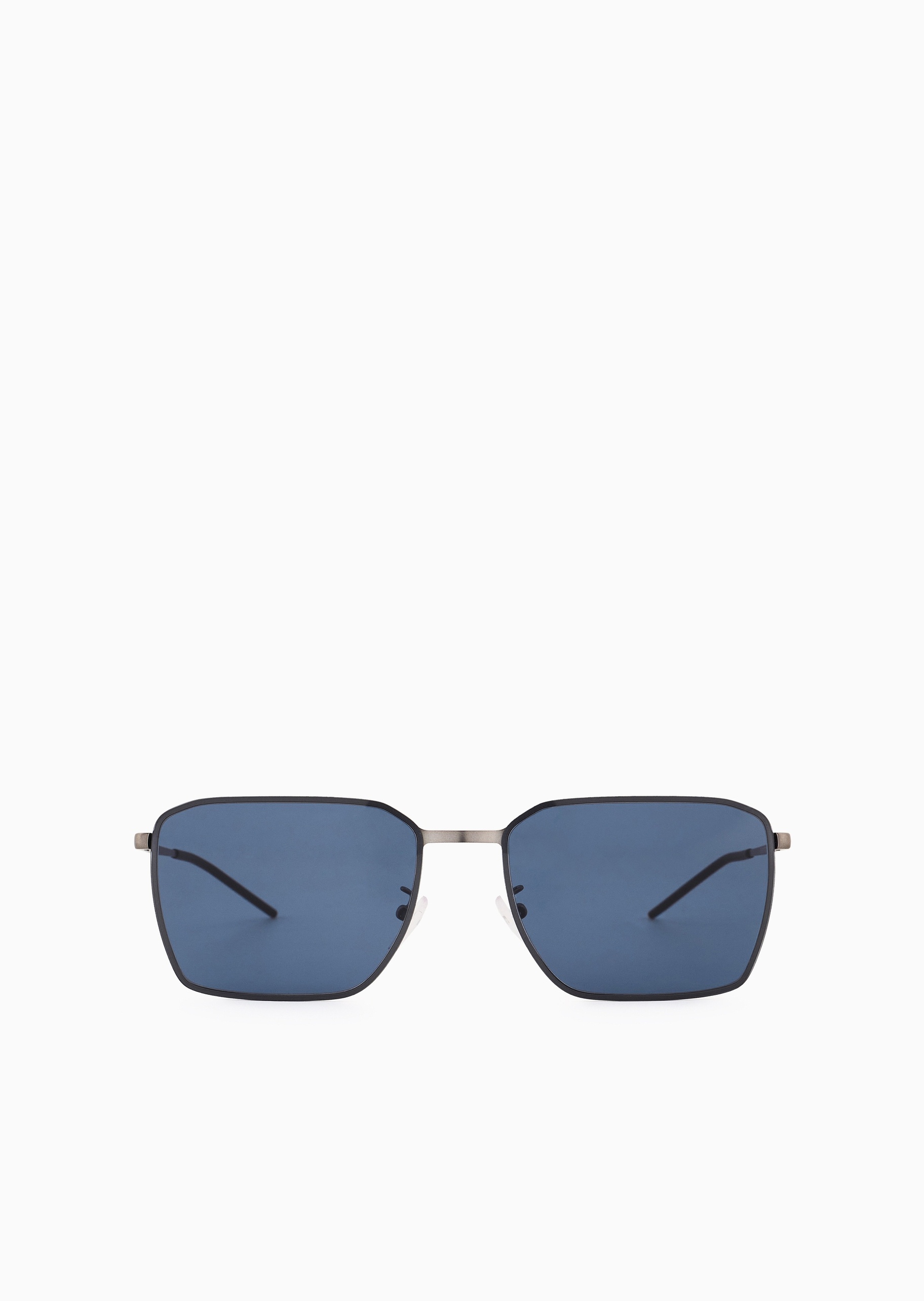 Emporio Armani 男士方形金属细框复古时尚太阳眼镜墨镜