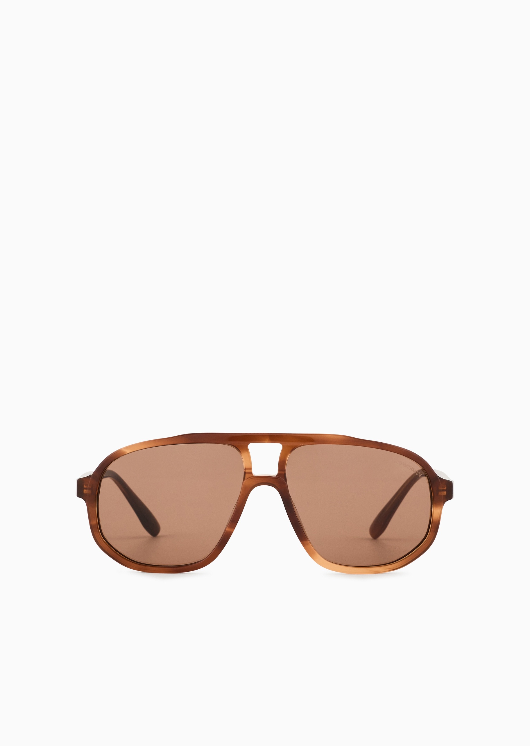 Emporio Armani 男士飞行员形复古玳瑁太阳眼镜墨镜