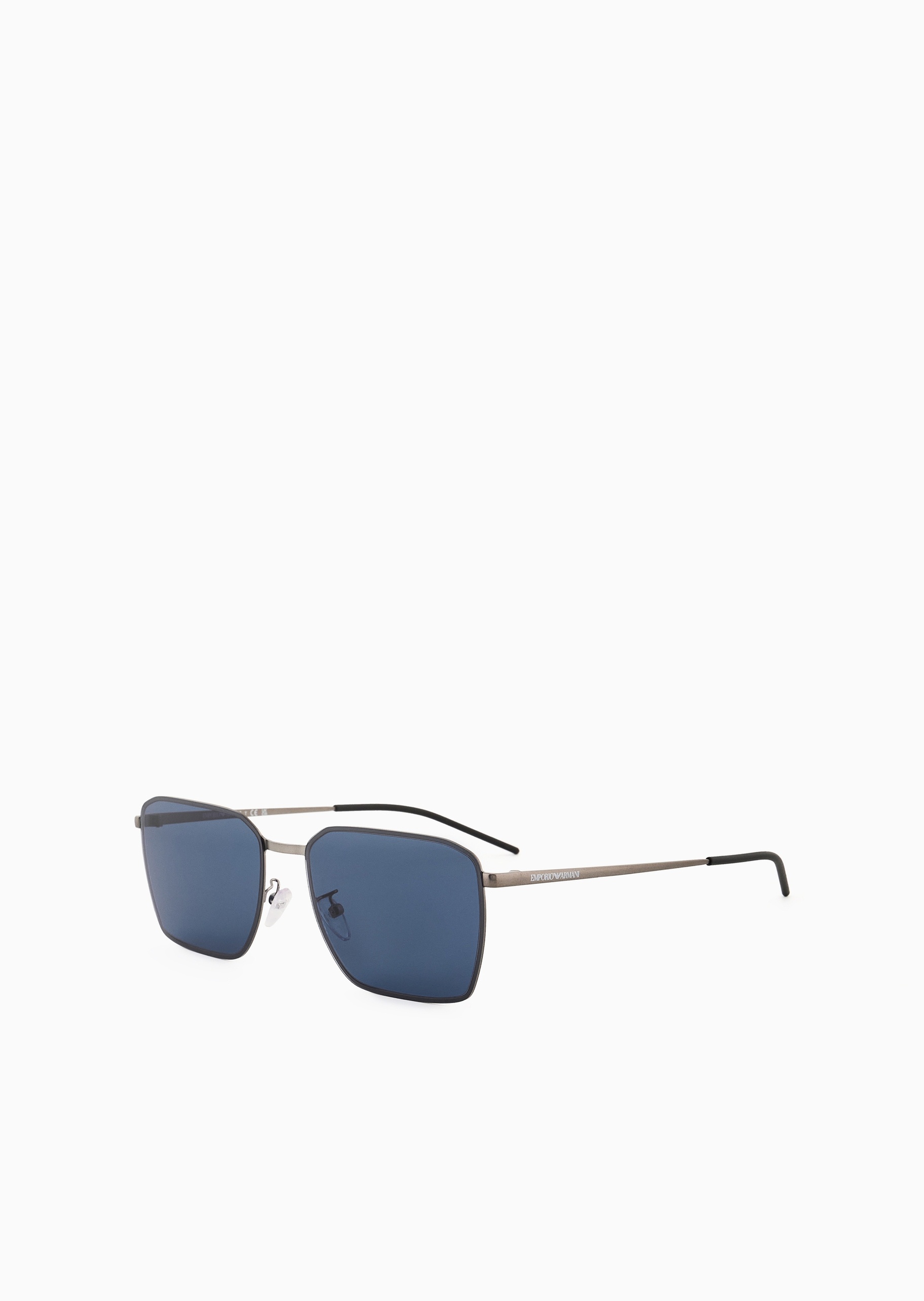 Emporio Armani 男士方形金属细框复古时尚太阳眼镜墨镜