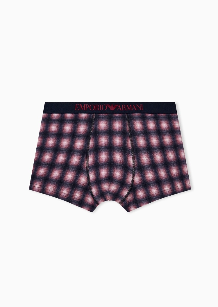 Emporio Armani 男士格纹平角内裤中筒袜子礼盒套装