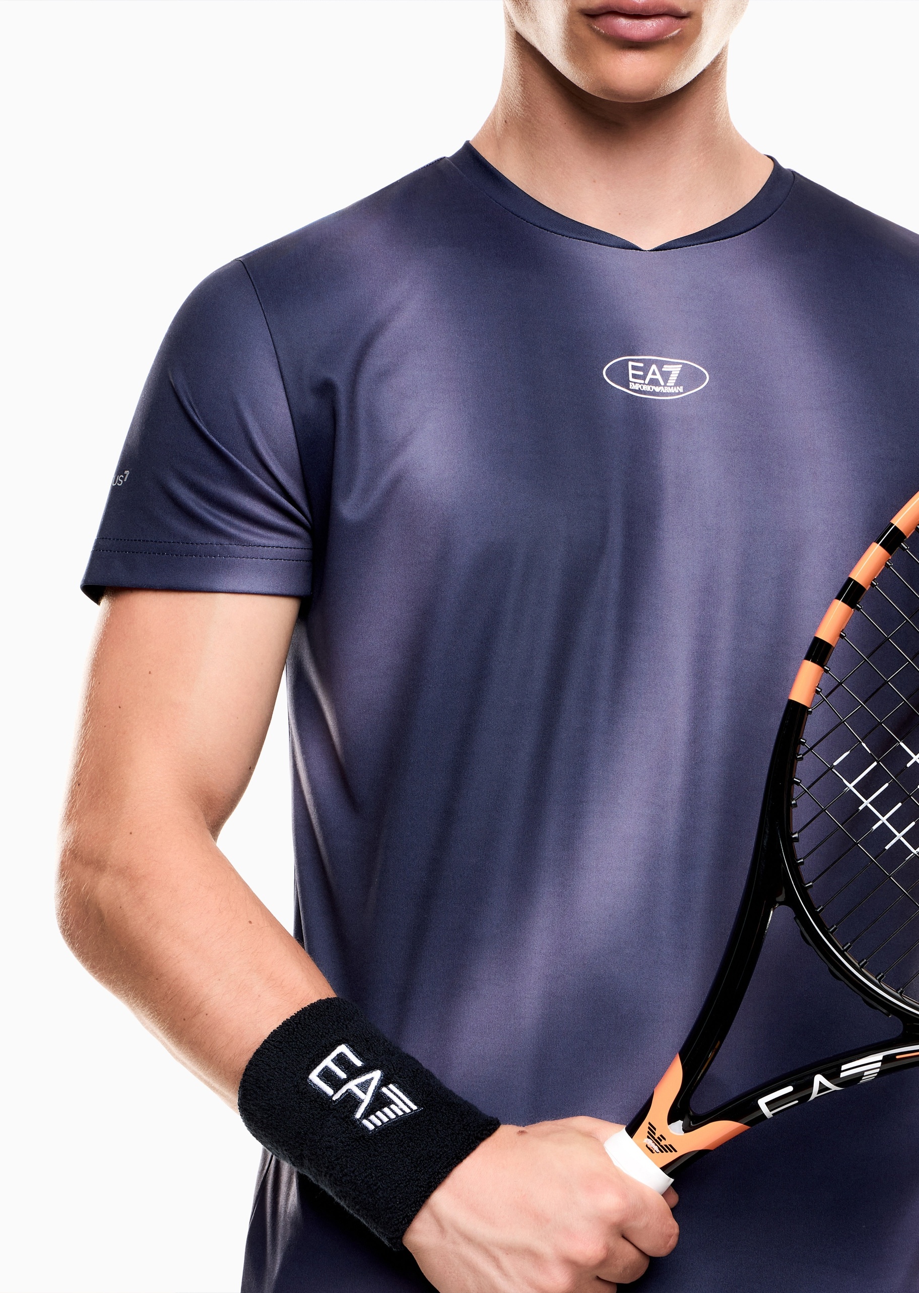 EA7 男女同款一副装刺绣时尚网球腕带