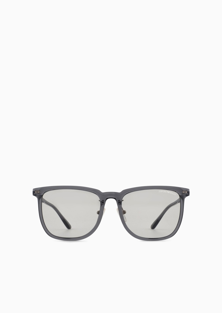 Emporio Armani 男女同款不规则透明框都市休闲太阳眼镜