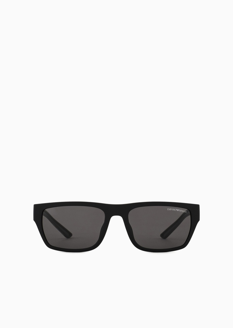 Emporio Armani 男士矩形粗框加宽镜腿休闲太阳眼镜