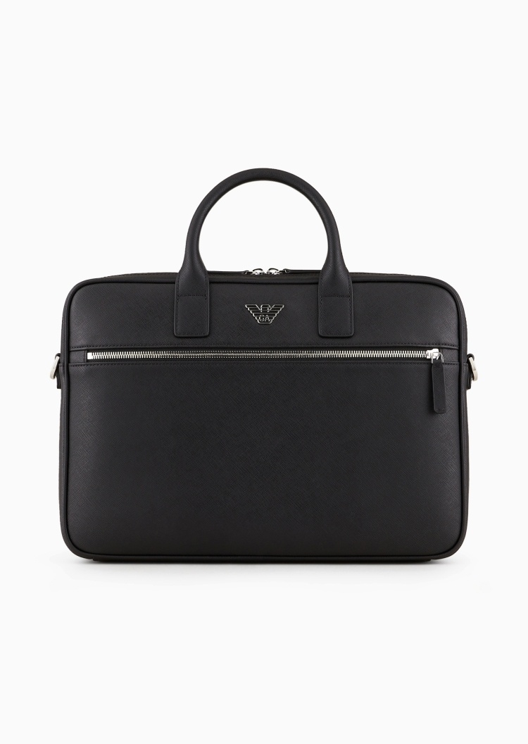 Emporio Armani 男士商务休闲复古通勤手提斜挎托特公文包