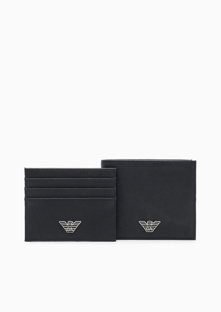 Emporio Armani 男士多卡位轻便商务通勤手拿钱包卡夹套装