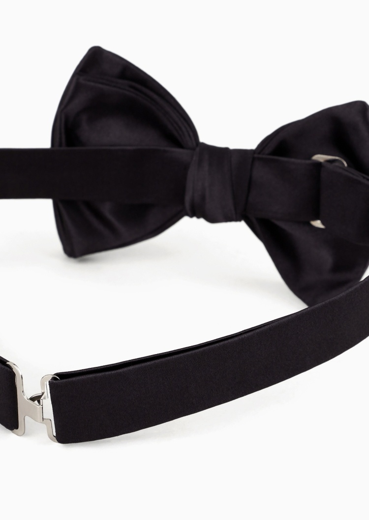 Giorgio Armani 男士商务优雅桑蚕丝蝴蝶结纯色领结礼物