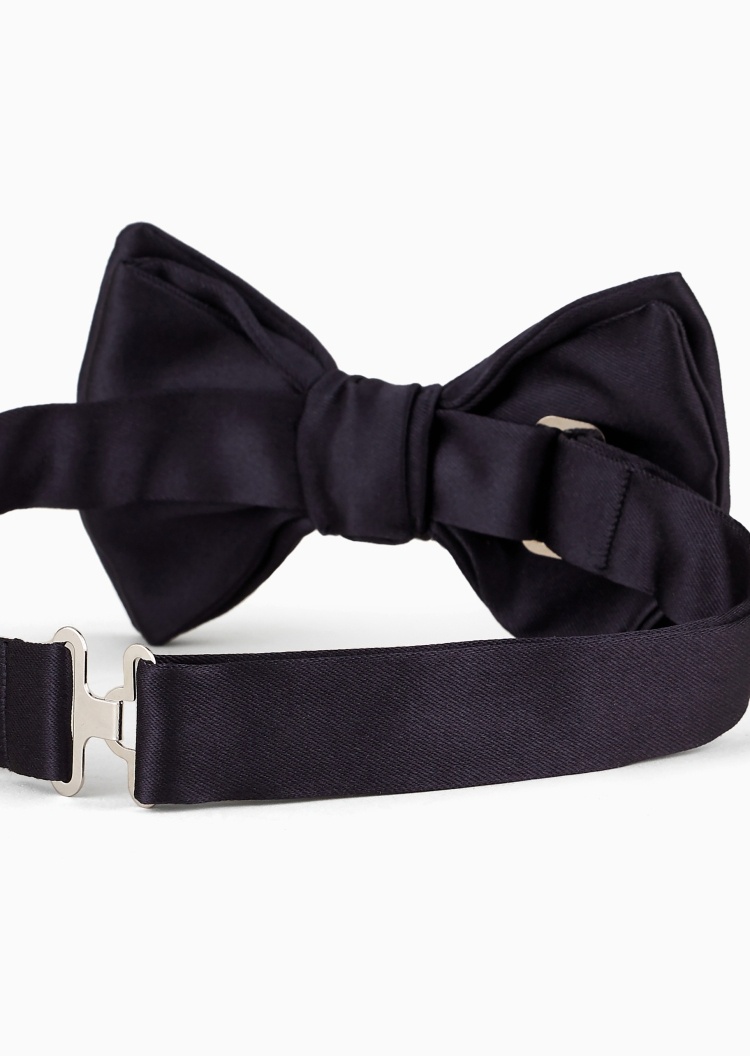 Giorgio Armani 男士商务纯色桑蚕丝蝴蝶结缎面领结礼物