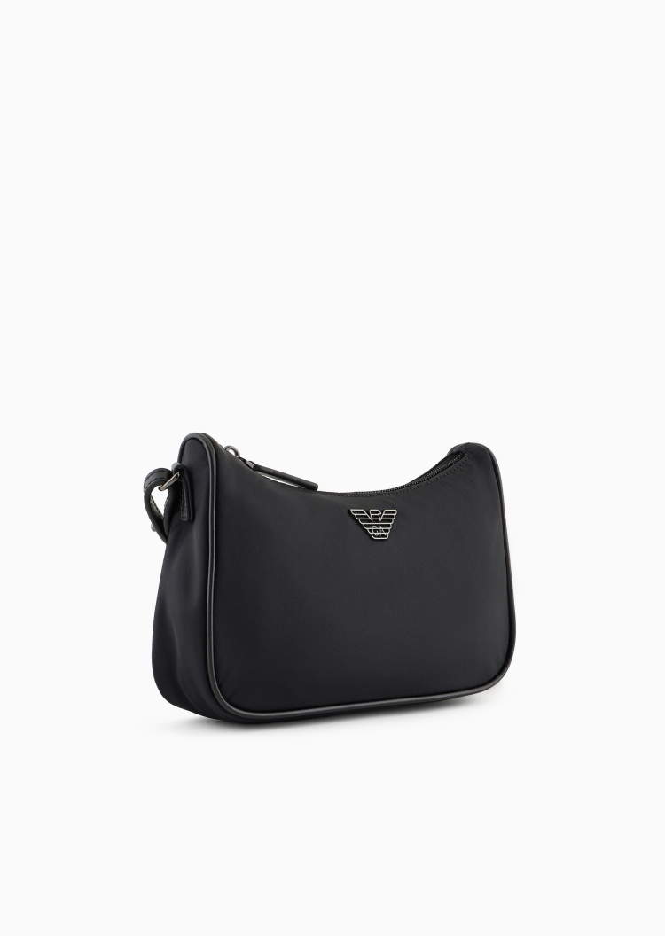 Emporio Armani 男士时尚Hobo拉链商务休闲斜挎单肩包