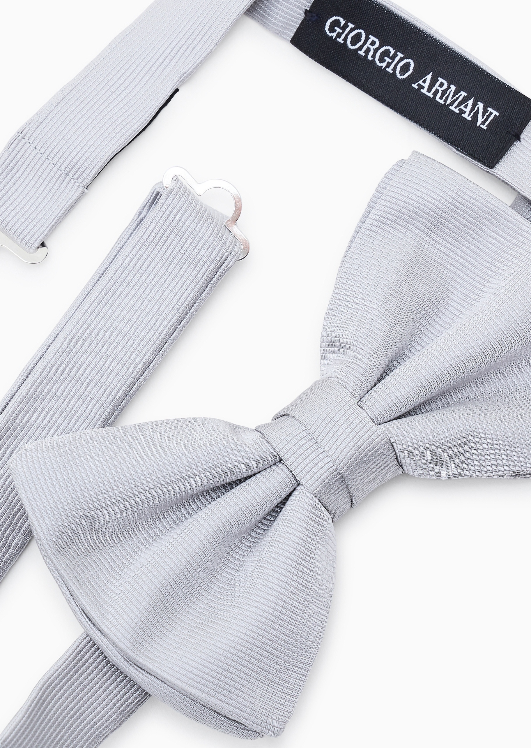 Giorgio Armani 男士商务纯色桑蚕丝蝴蝶结缎面领结礼物