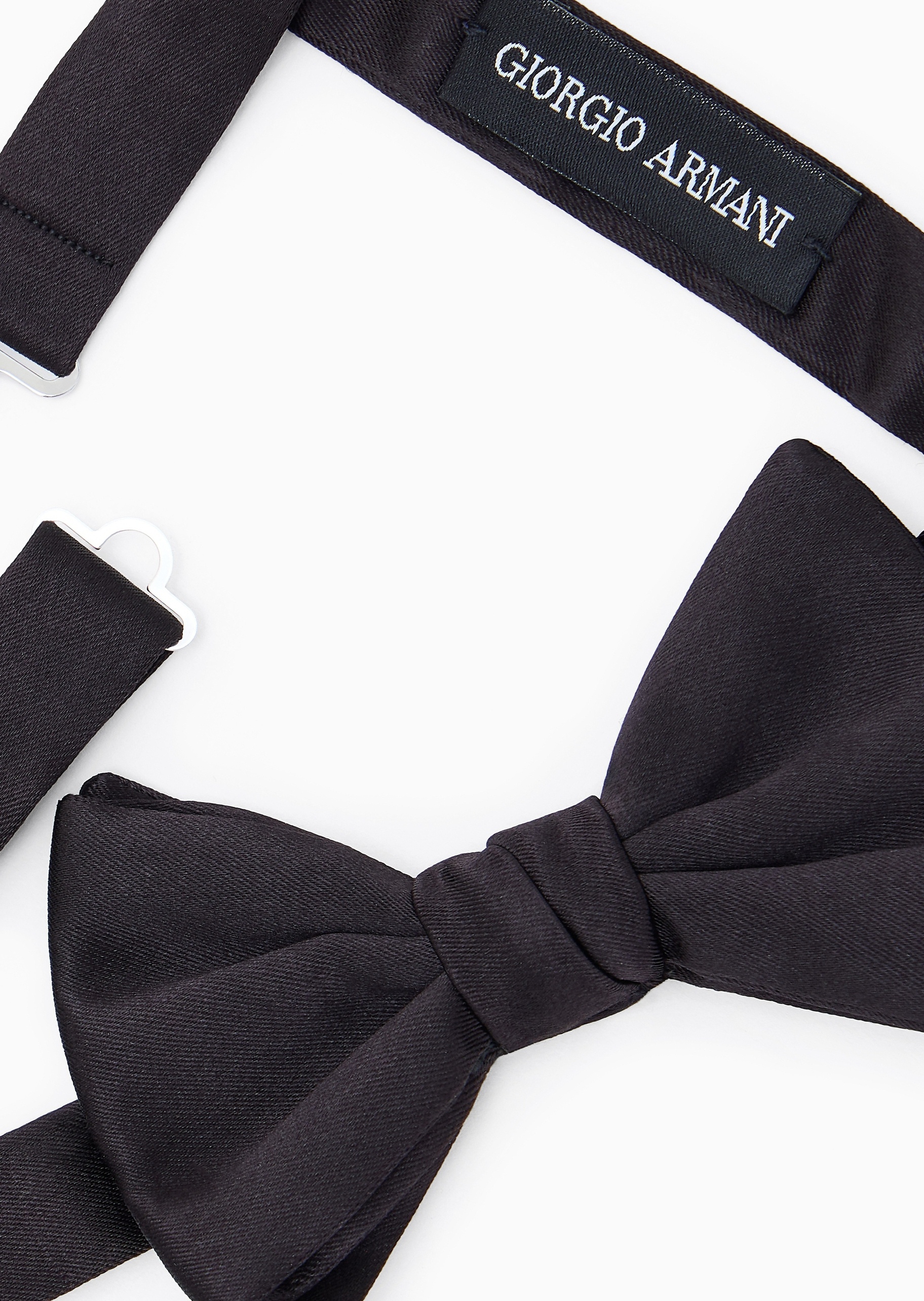 Giorgio Armani 男士商务纯色桑蚕丝蝴蝶结缎面领结礼物