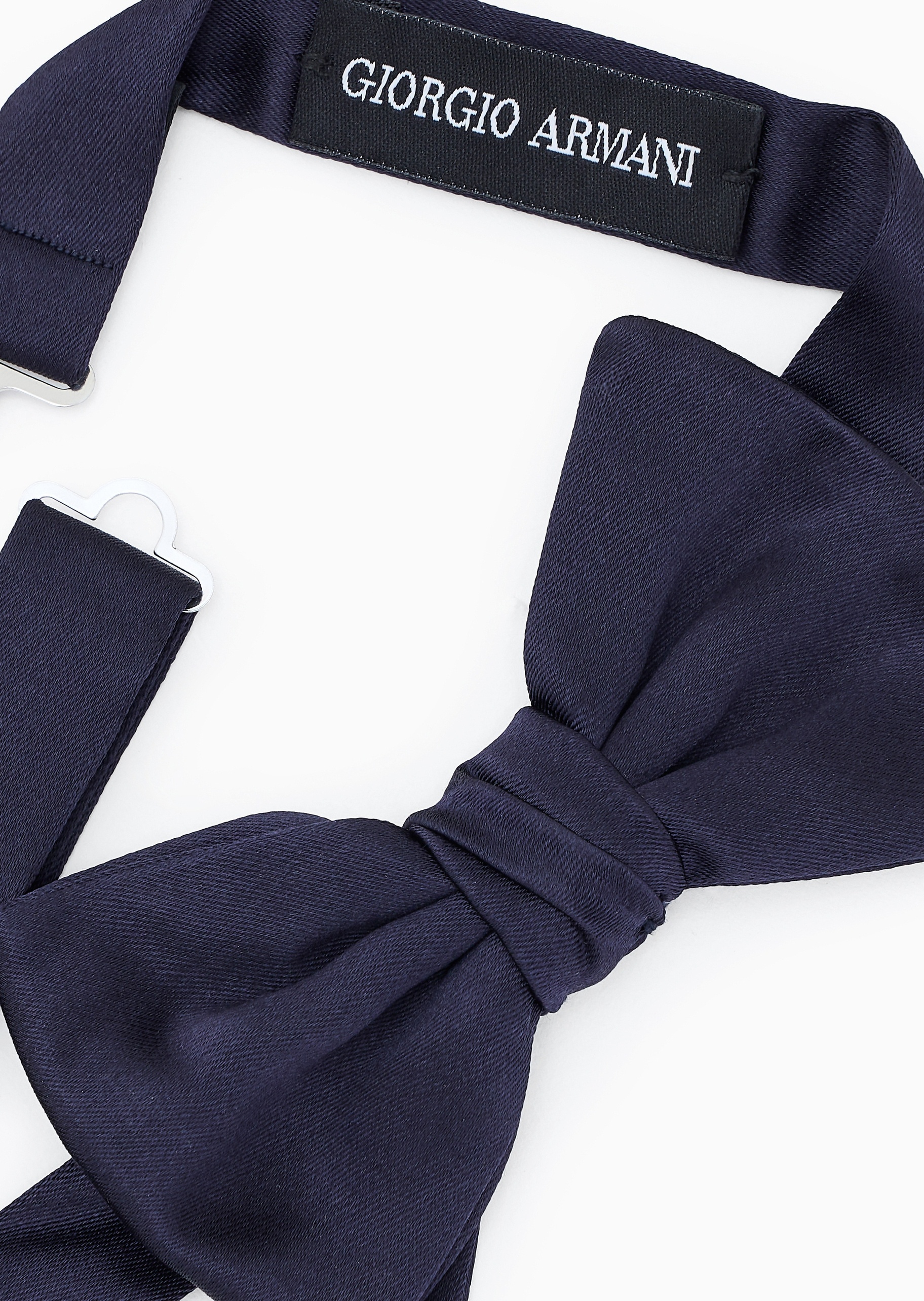 Giorgio Armani 男士商务纯色桑蚕丝蝴蝶结缎面领结礼物