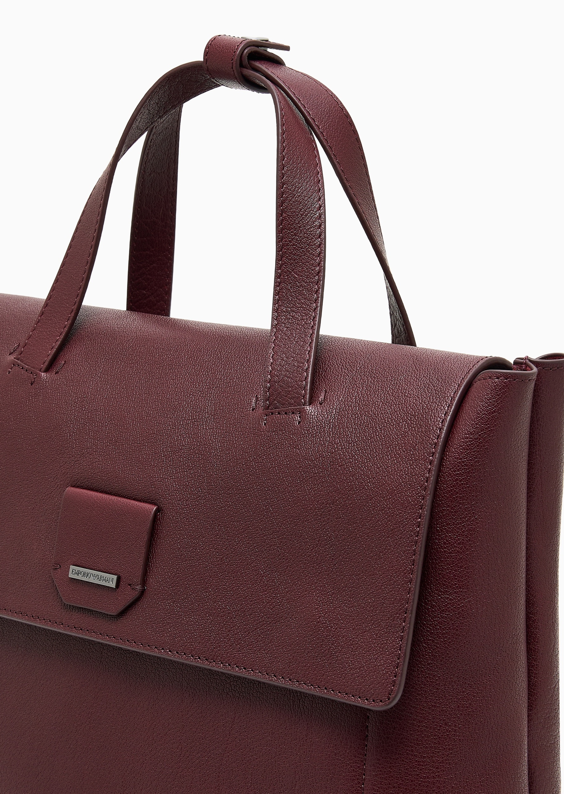 Emporio Armani 男士牛皮革商务休闲手提双肩公文包