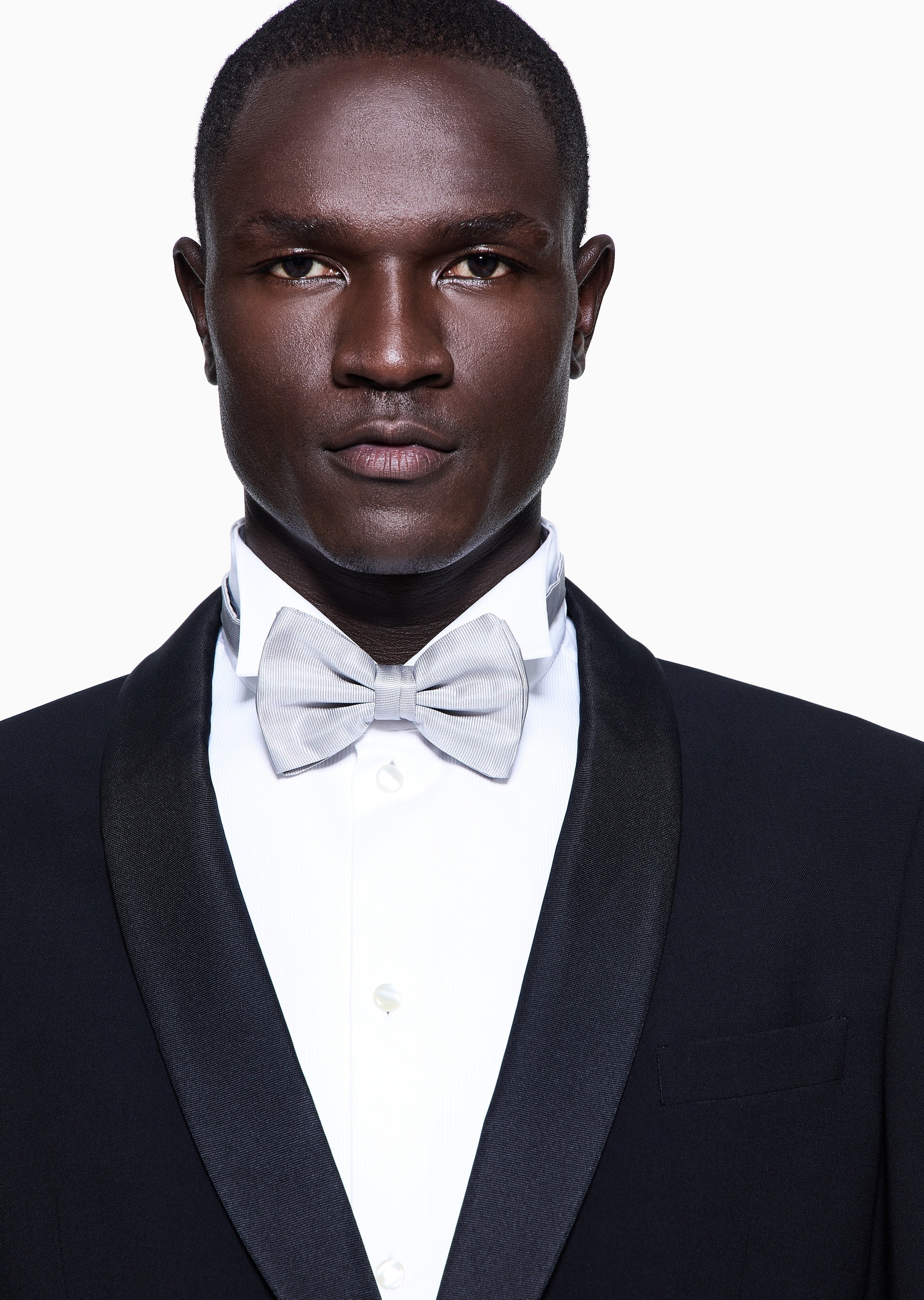 Giorgio Armani 男士商务纯色桑蚕丝蝴蝶结缎面领结礼物