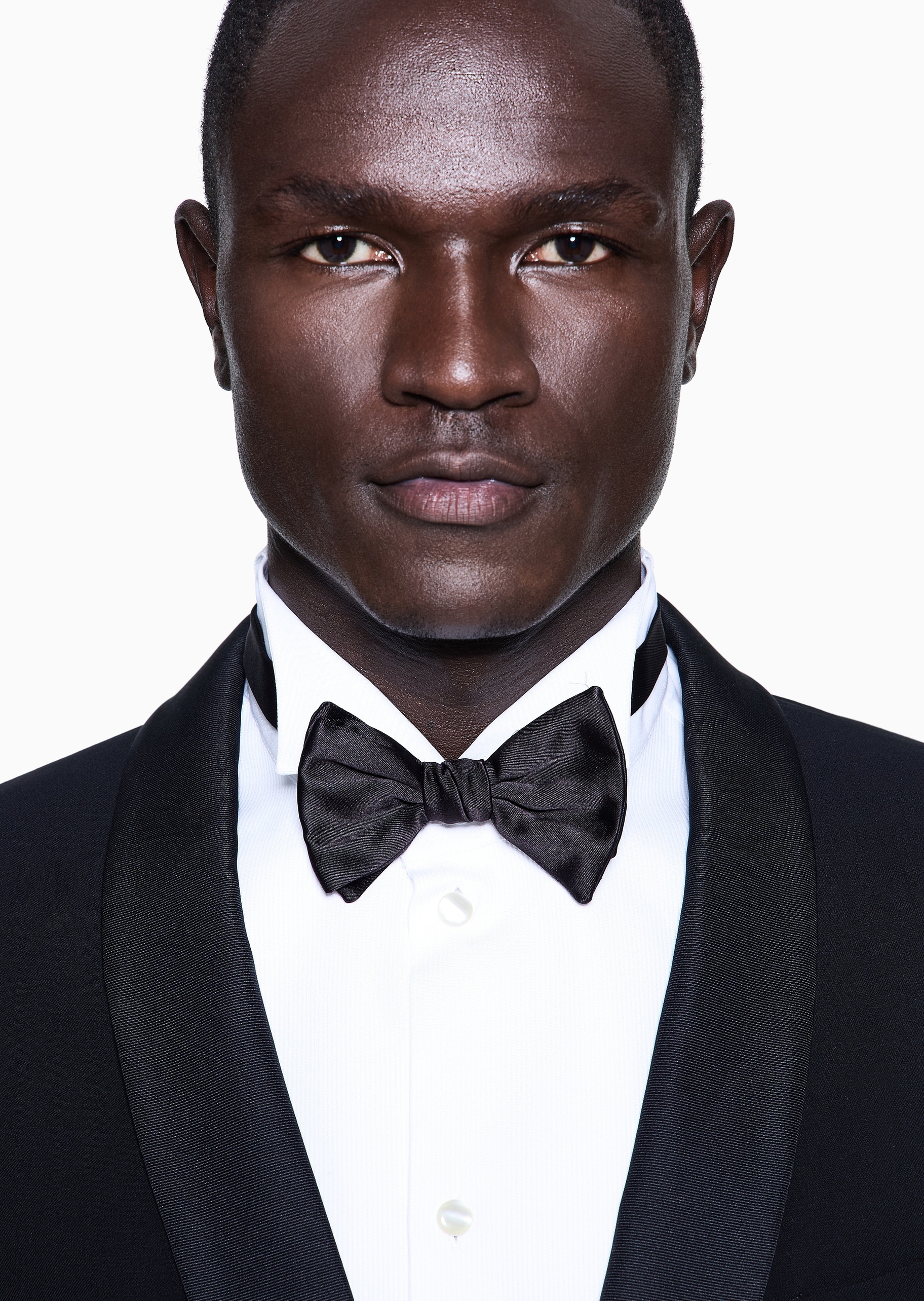 Giorgio Armani 男士商务纯色桑蚕丝蝴蝶结缎面领结礼物