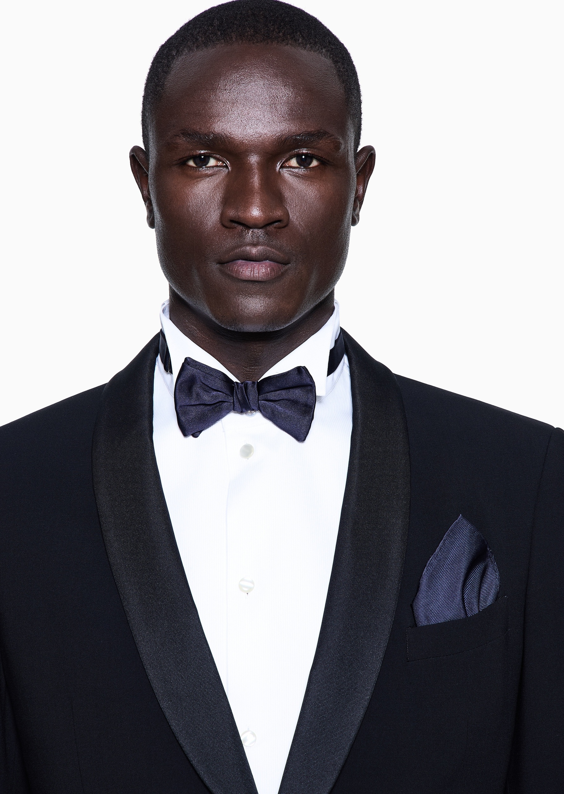 Giorgio Armani 男士商务纯色桑蚕丝蝴蝶结缎面领结礼物