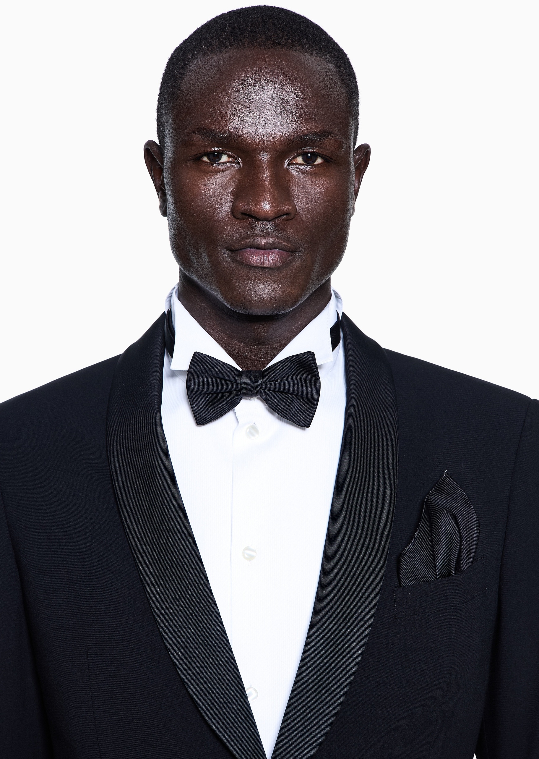 Giorgio Armani 男士桑蚕丝钩扣蝴蝶结纯色正装领结礼物