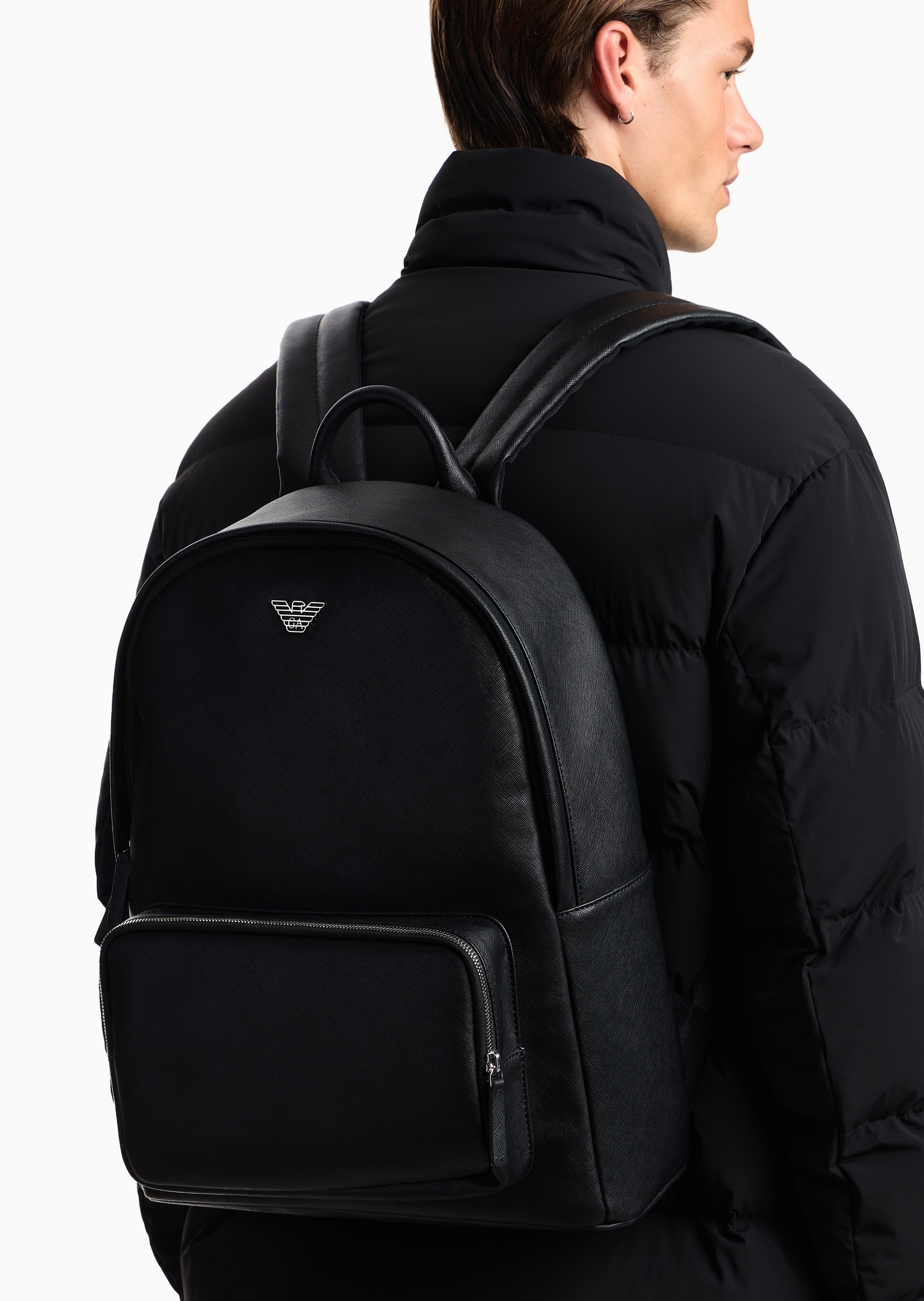 Emporio Armani 男士商务休闲通勤大容量手提双肩公文包