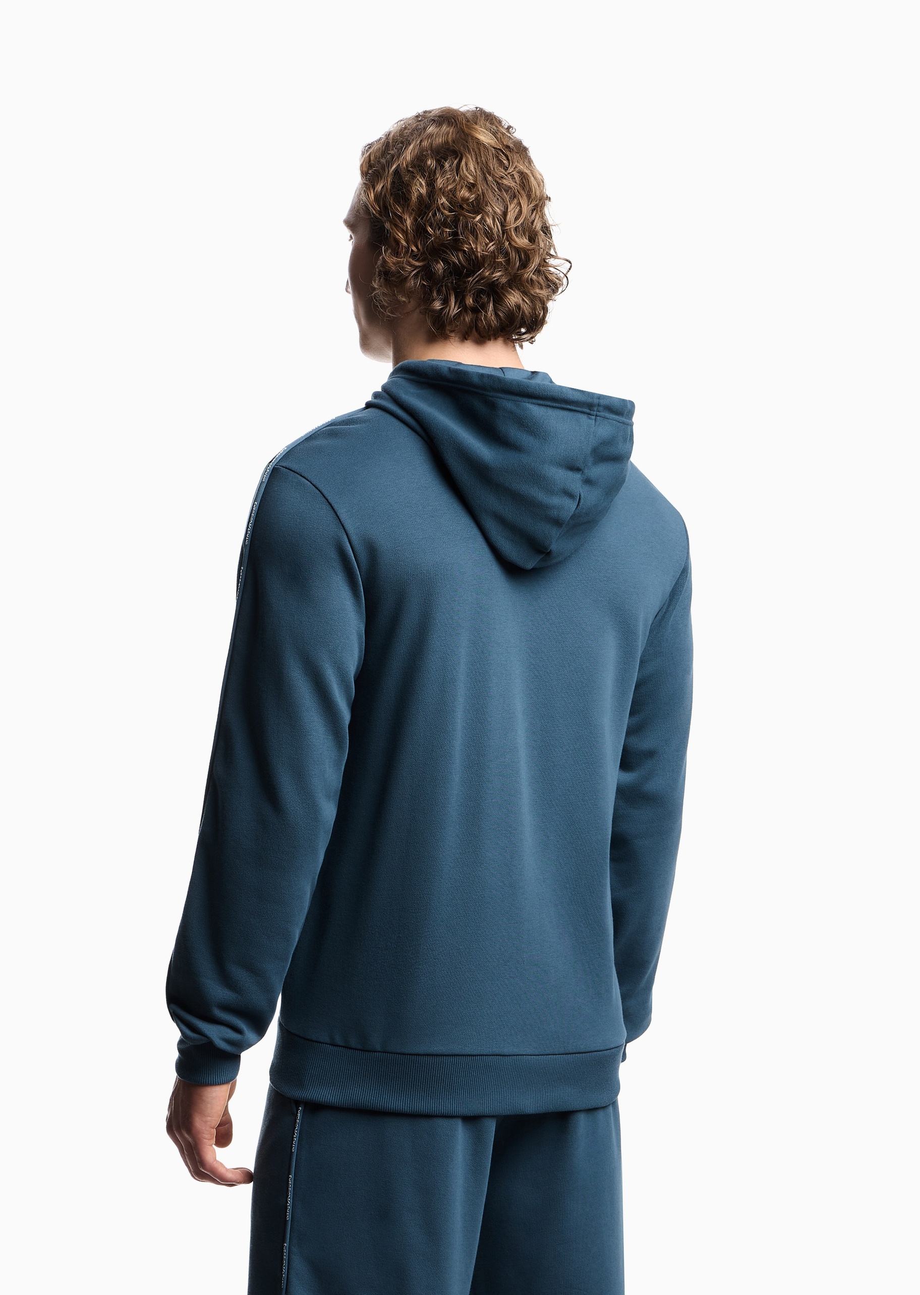 Emporio Armani 男士长袖连帽拉链刺绣卫衣家居服