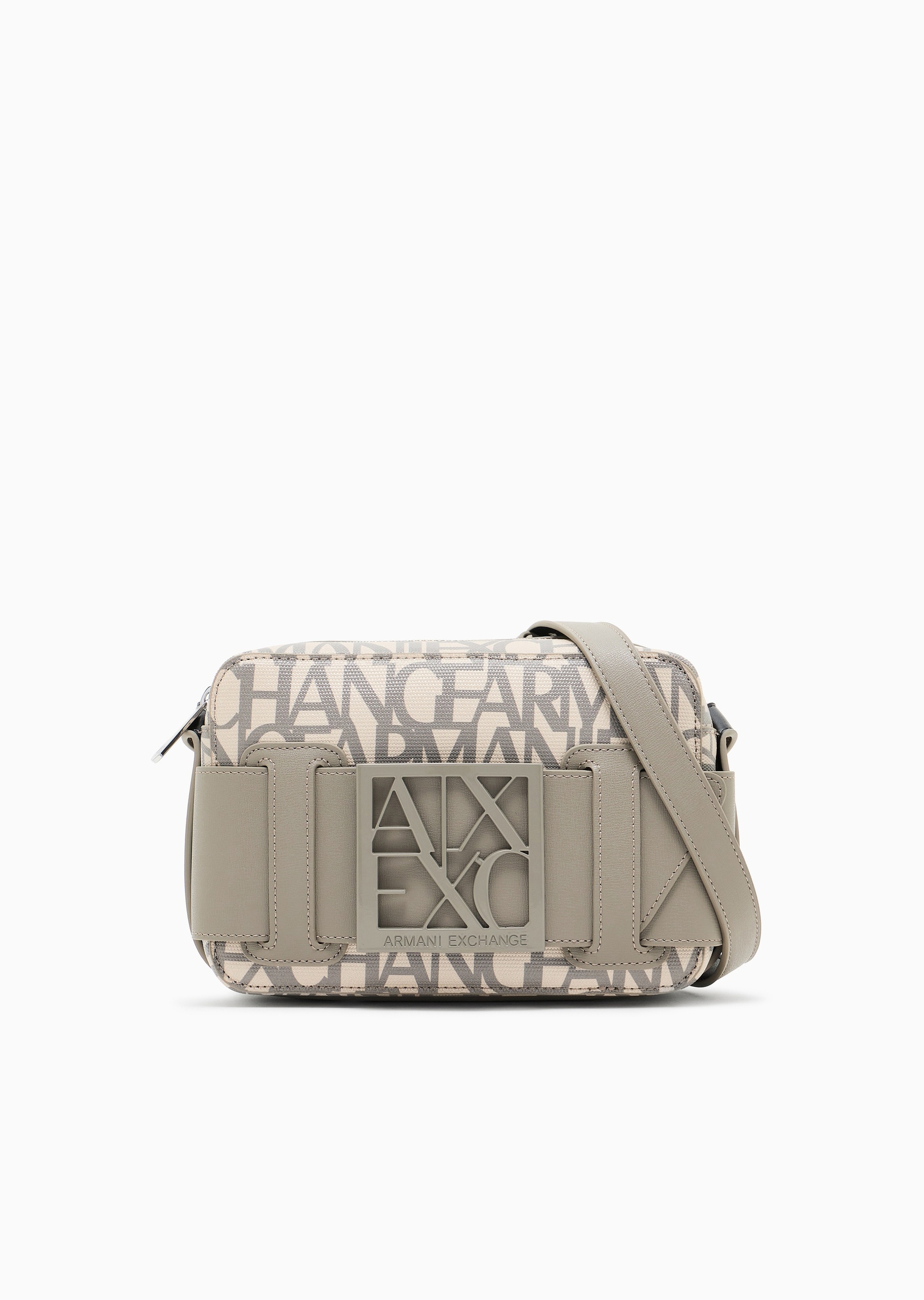 ARMANI EXCHANGE 女士老花休闲通勤拉链单肩斜挎包