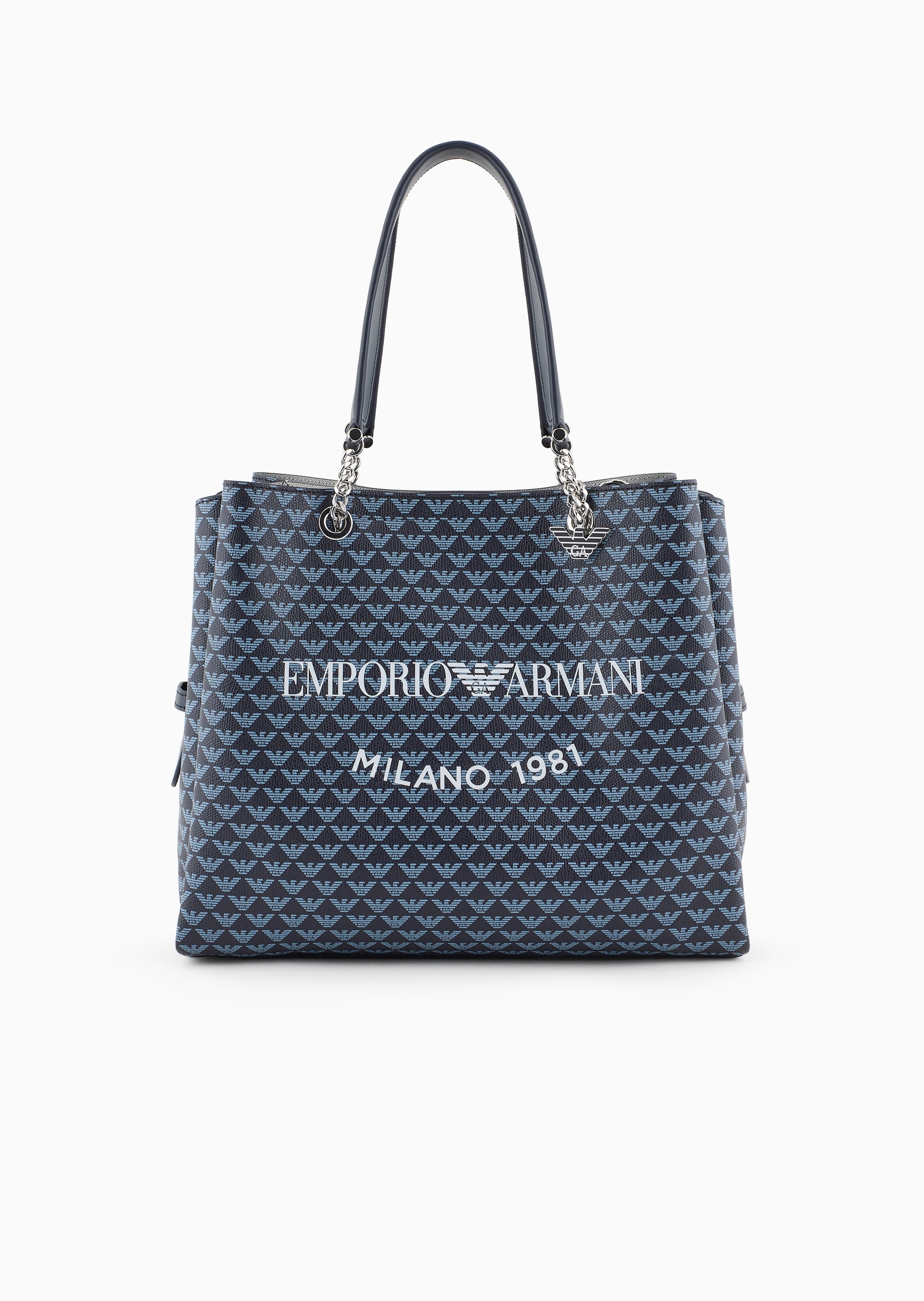 Emporio Armani 女士磁扣子母包可拆肩带大容量斜挎托特包