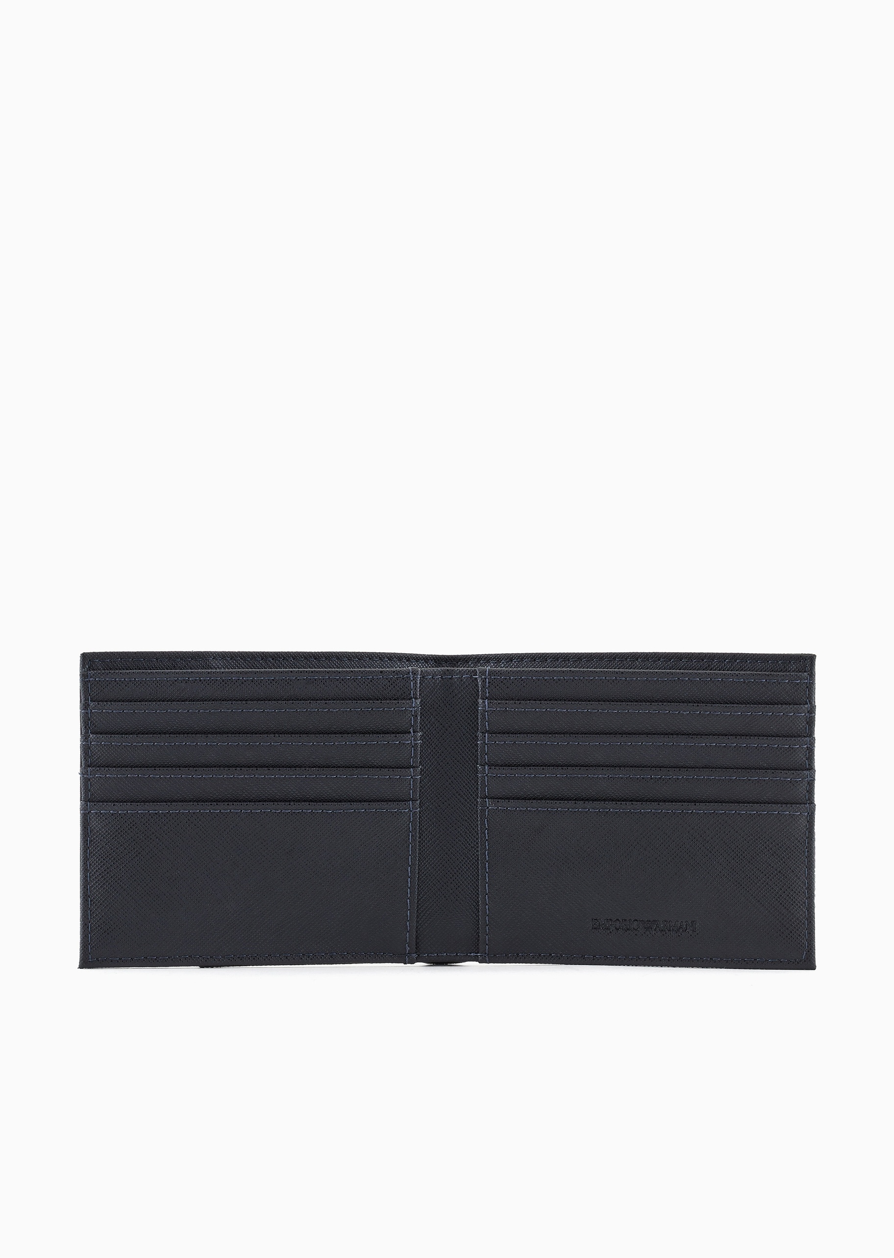 Emporio Armani 男士对折长方形多卡位十字纹手拿钱包