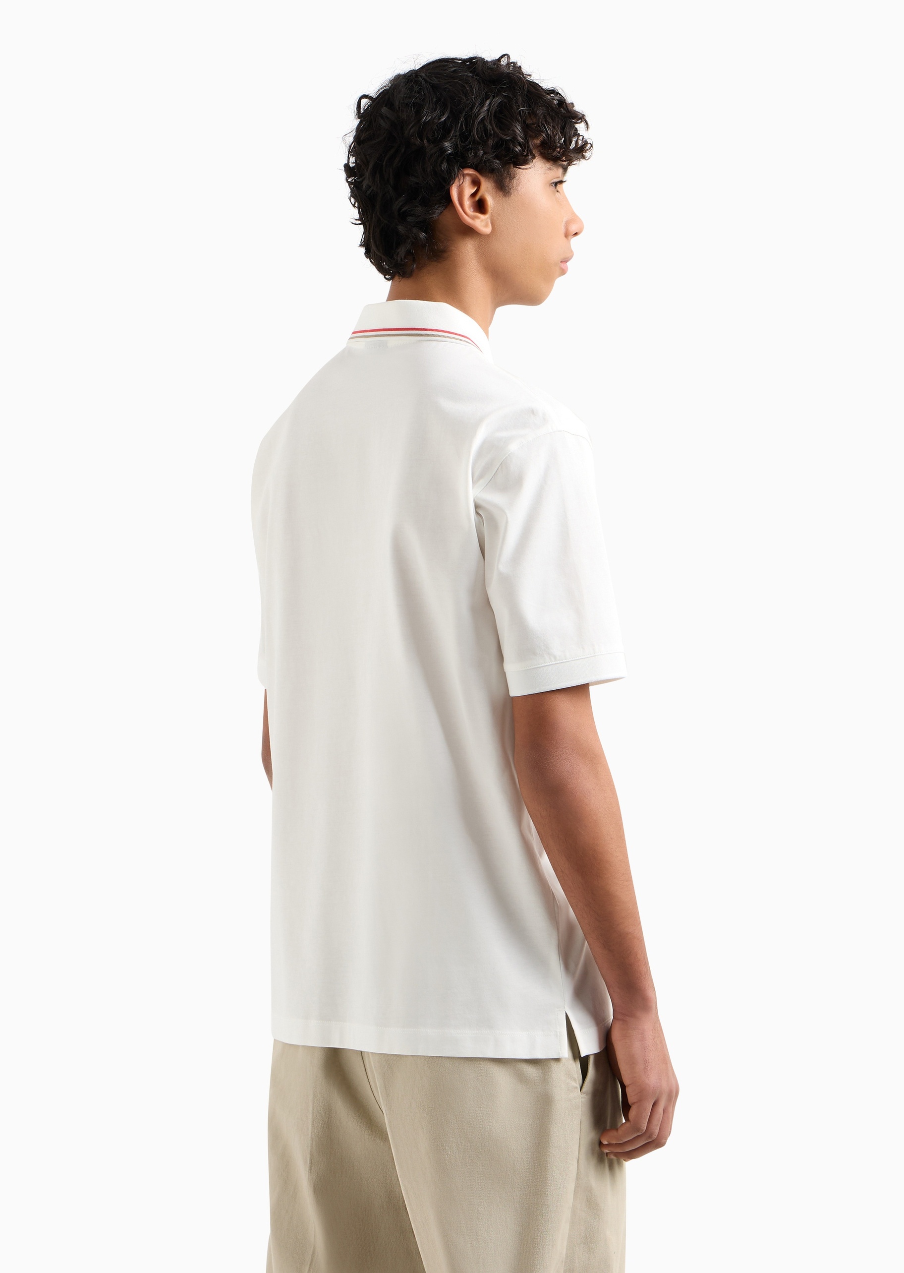 ARMANI EXCHANGE 男士全棉宽松短袖翻领标识刺绣Polo衫