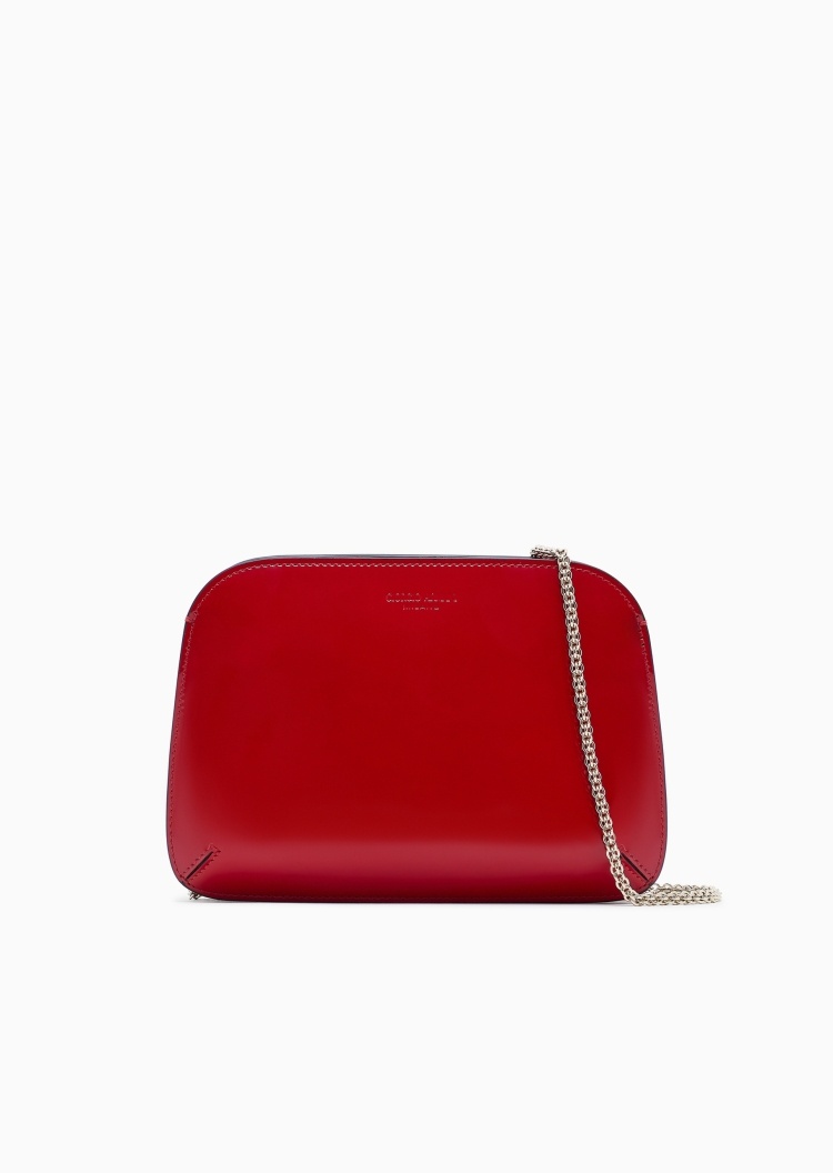 Giorgio Armani 女士牛皮革商务通勤复古链条斜挎单肩手拿包