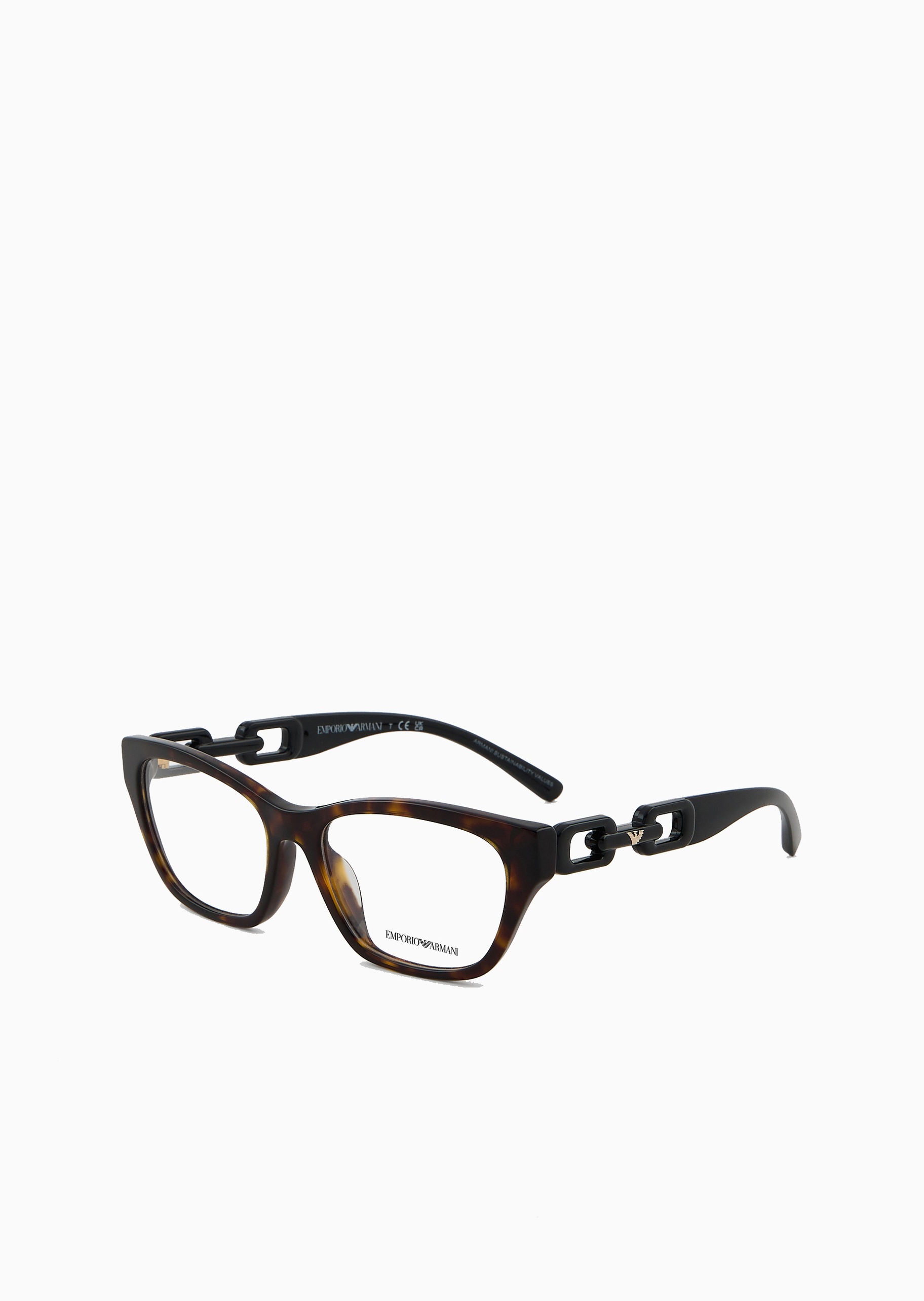 Emporio Armani 女士十字环扣猫眼形光学眼镜