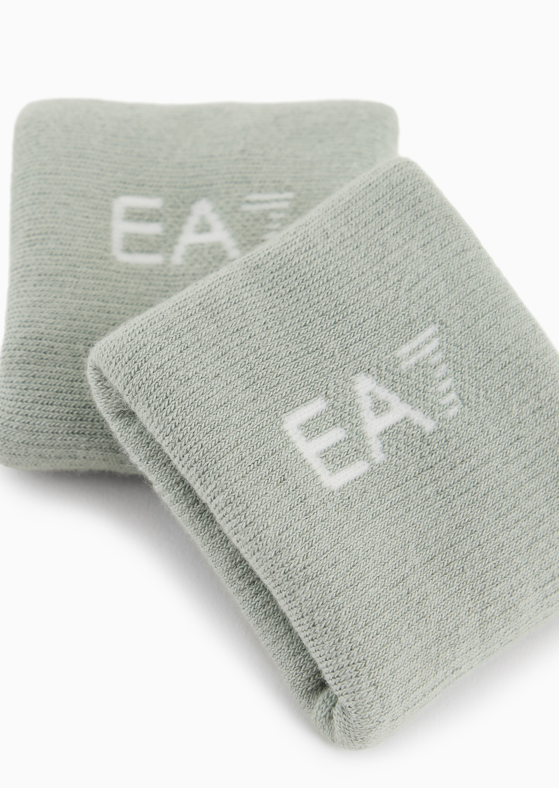 EA7 女士棉质弹力一副装LOGO提花网球腕带