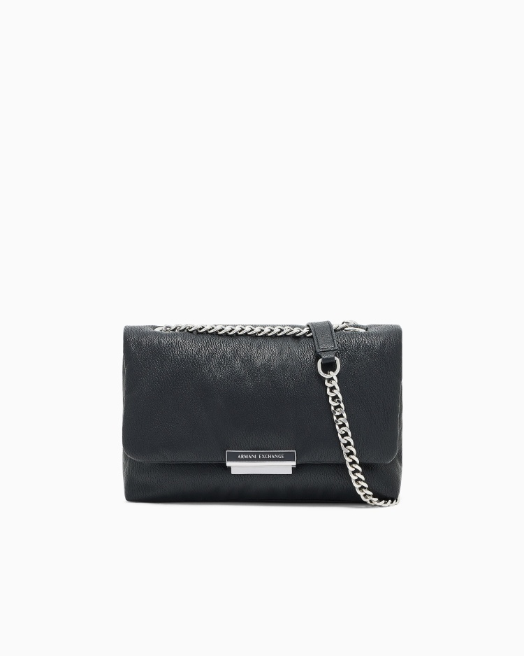 ARMANI EXCHANGE 女士翻盖可调节链条单肩通勤斜挎包