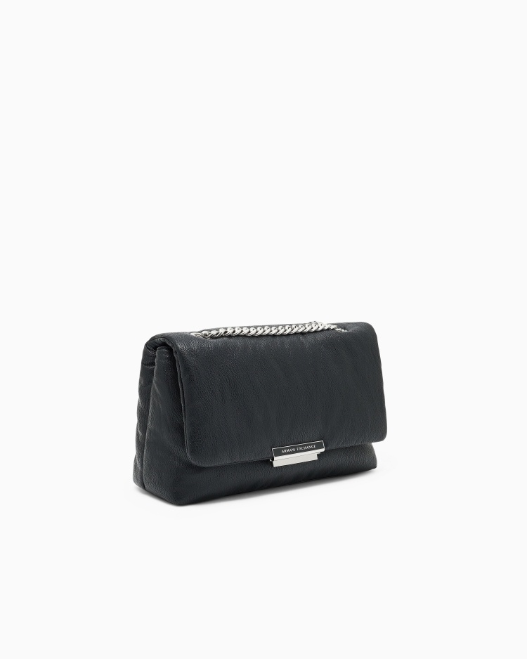 ARMANI EXCHANGE 女士翻盖可调节链条单肩通勤斜挎包