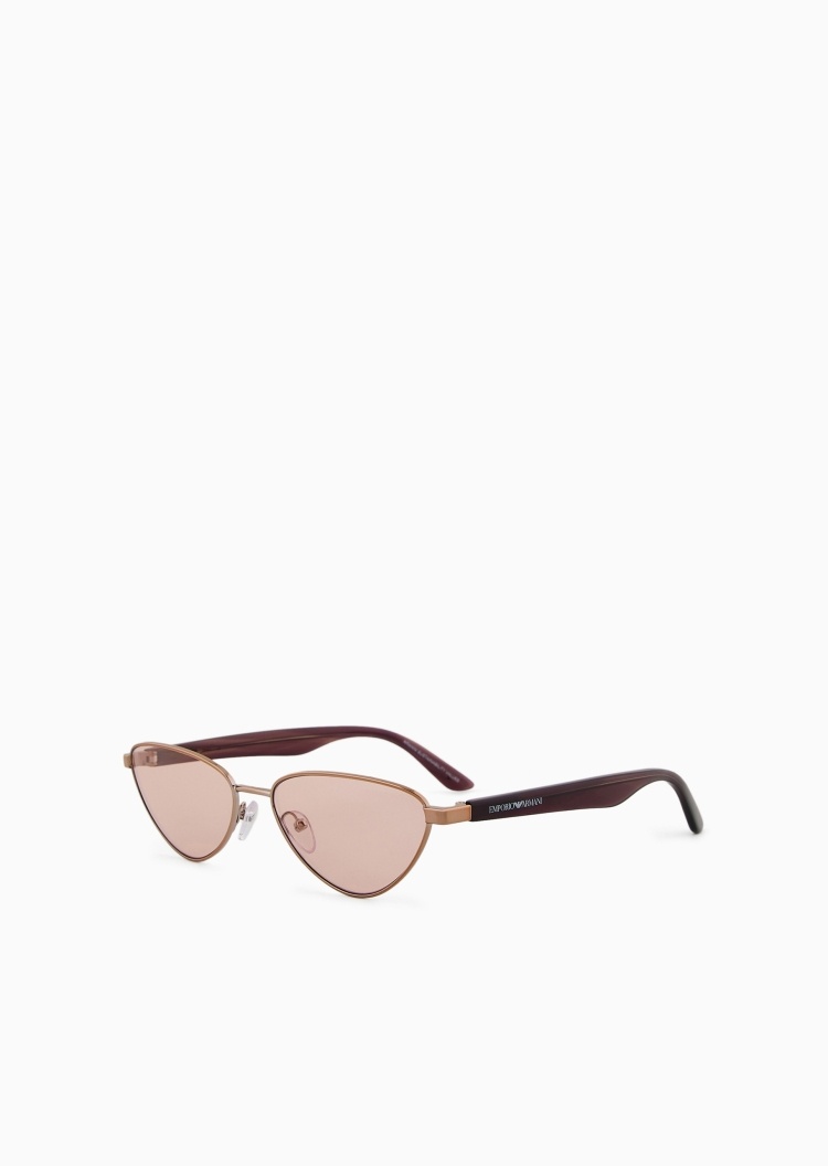 Emporio Armani 女士不规则形细框个性前卫太阳眼镜