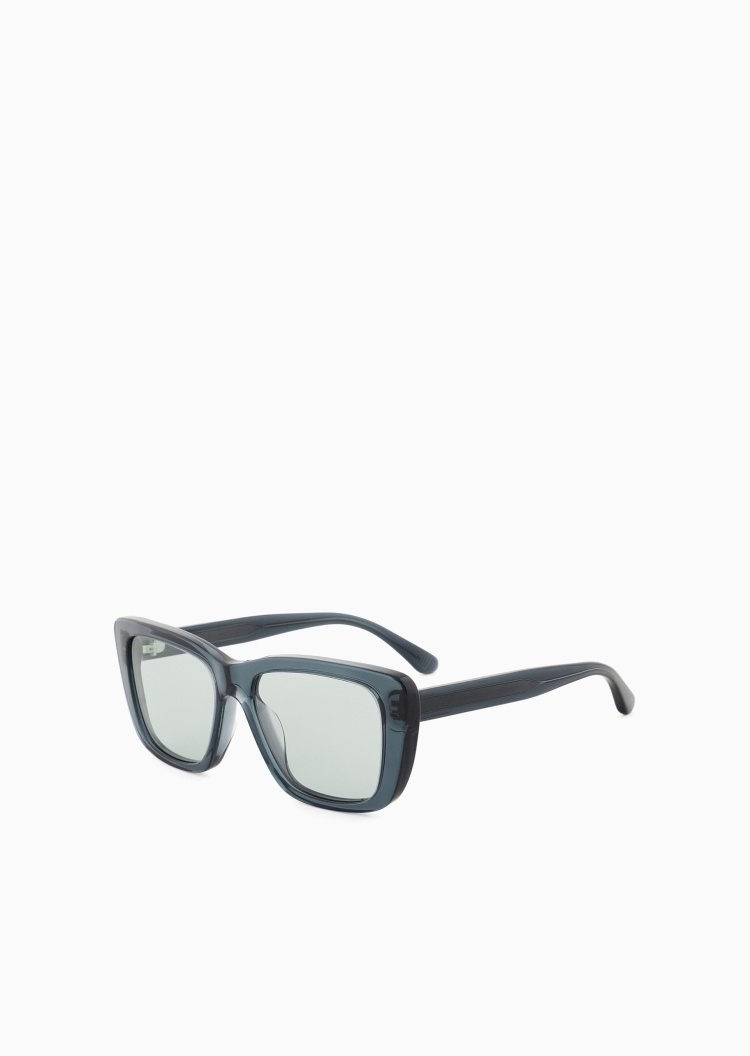 Emporio Armani 女士猫眼形透明粗框清新时尚太阳眼镜