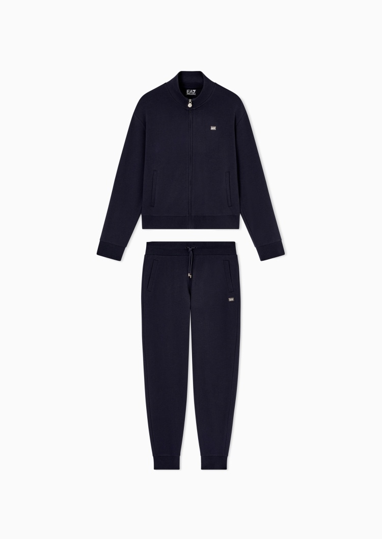 EA7 女士弹力立领开衫束脚卫裤运动套装