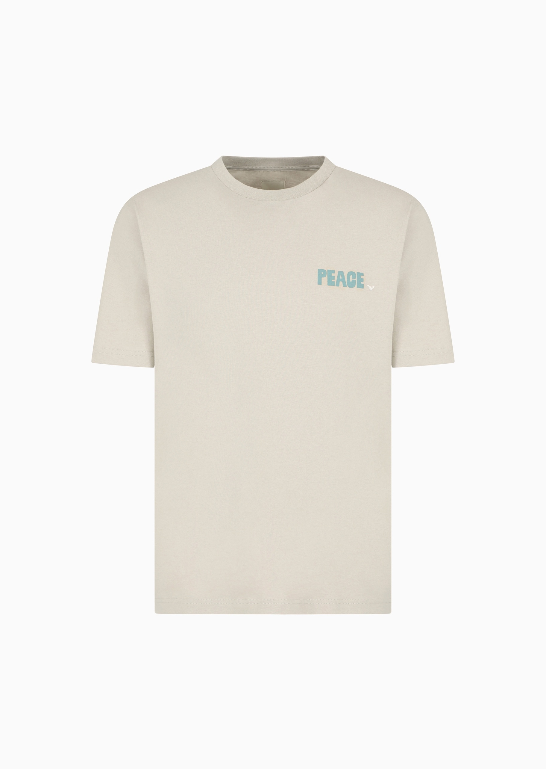 Emporio Armani 男士纯棉合身短袖圆领正肩个性印花T恤