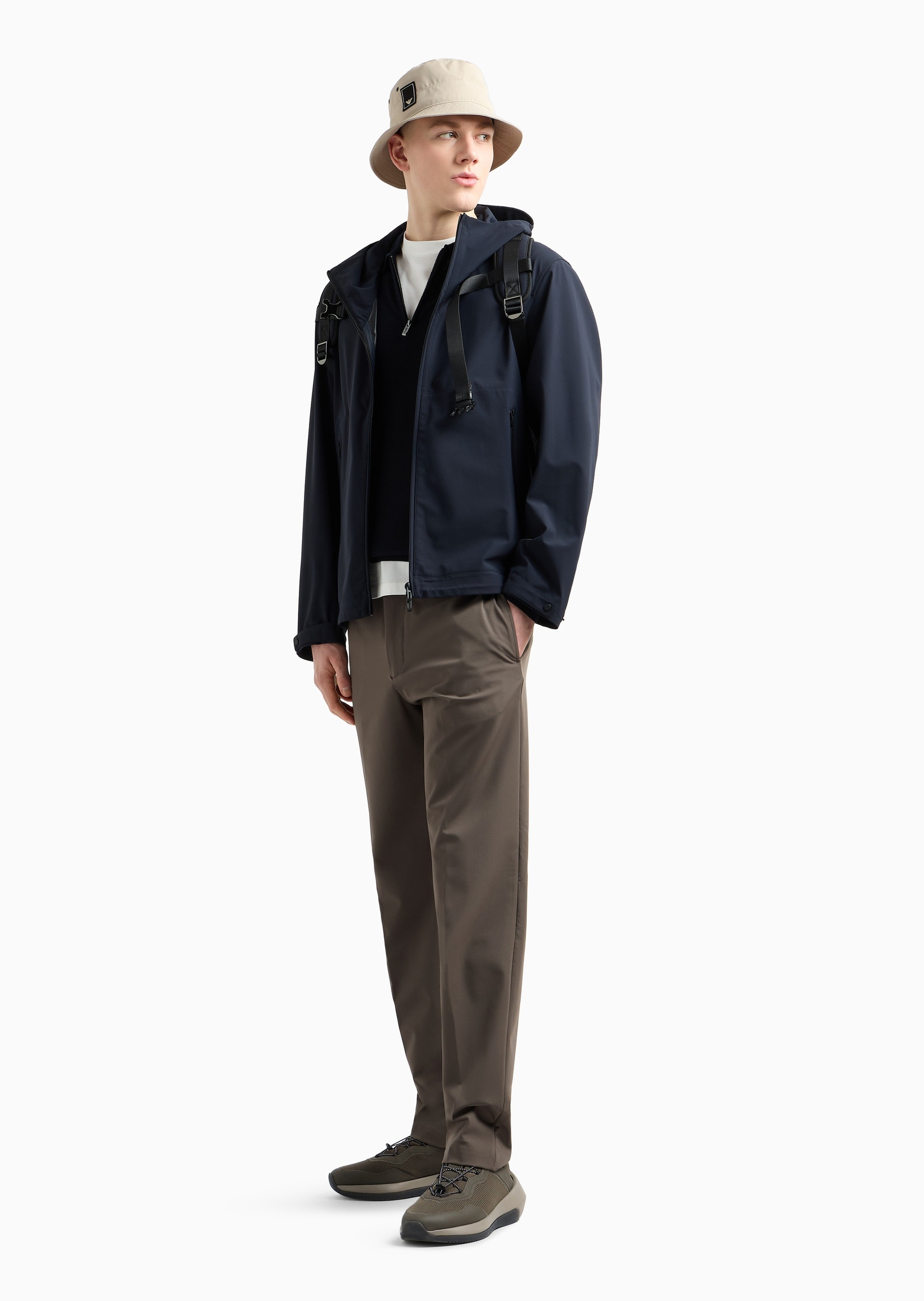 Emporio Armani 男士纯棉合身短袖圆领正肩简约纯色T恤