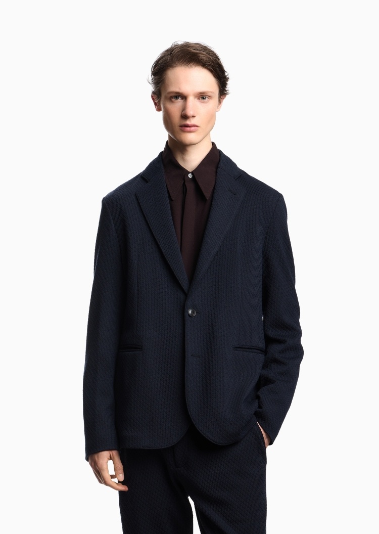 Emporio Armani 男士平驳领单排扣商务绅士风西装西服外套