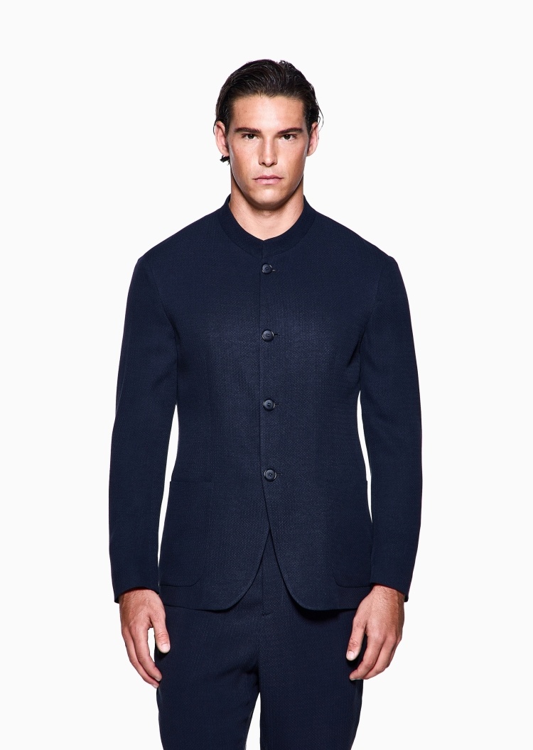 Giorgio Armani 男士小立领绅士风商务休闲西服西装外套