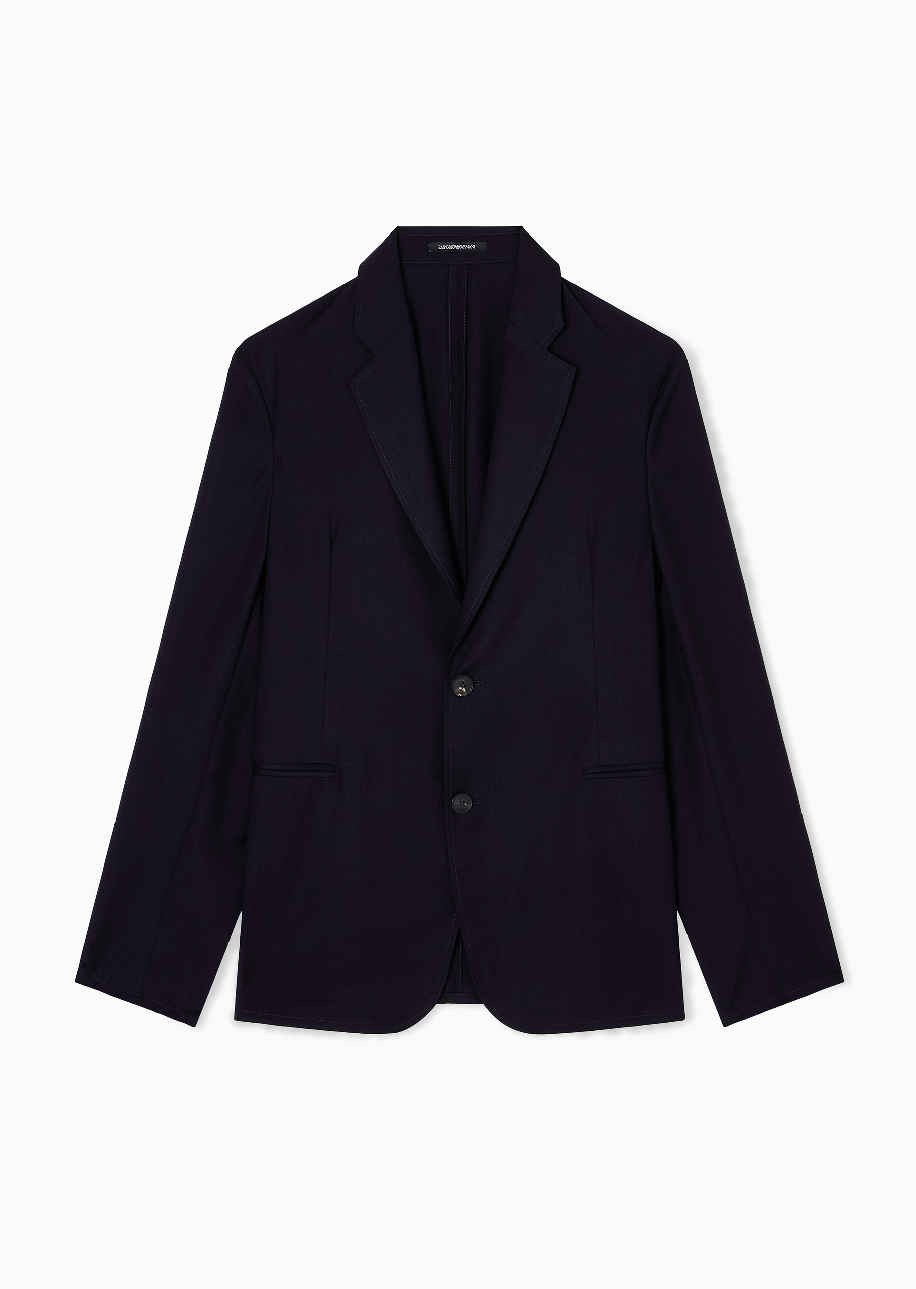 Emporio Armani 男士绵羊毛平驳领绅士风商务西装西服外套