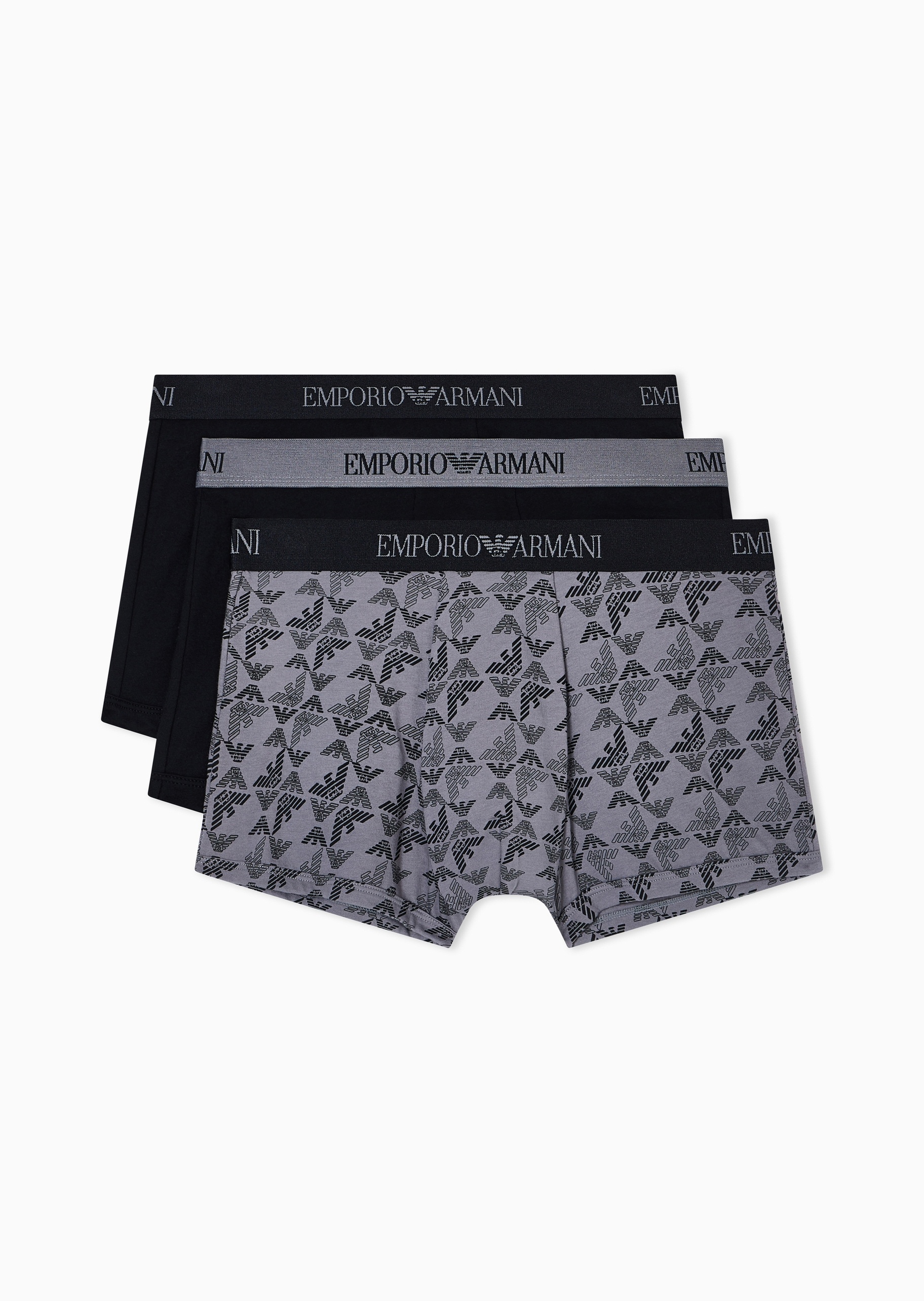 Emporio Armani 男士三条装纯棉平角内裤轻奢礼物