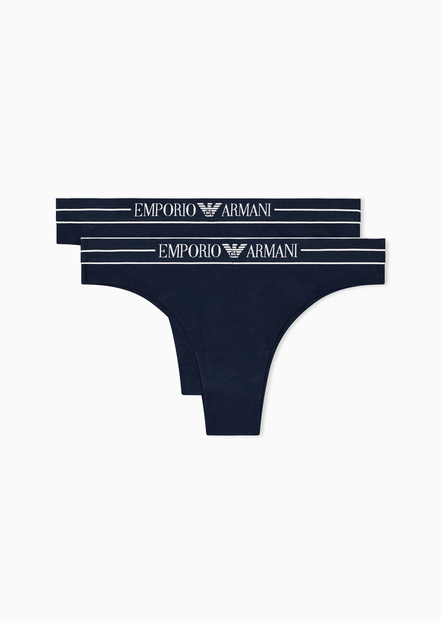 Emporio Armani 女士纯棉弹力T型三角两条装内裤套装