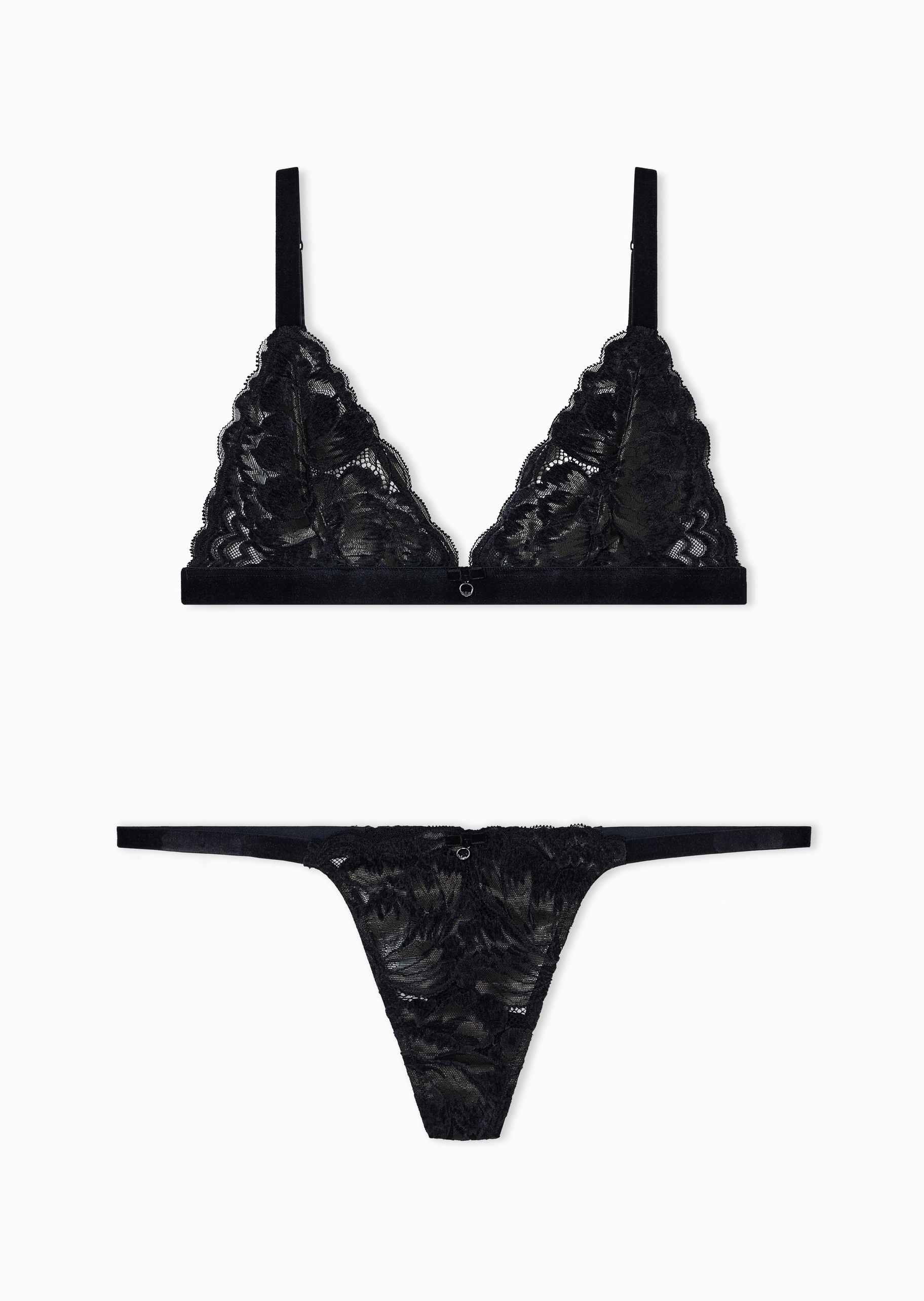 Emporio Armani 女士三角罩杯文胸T型内裤内衣套装