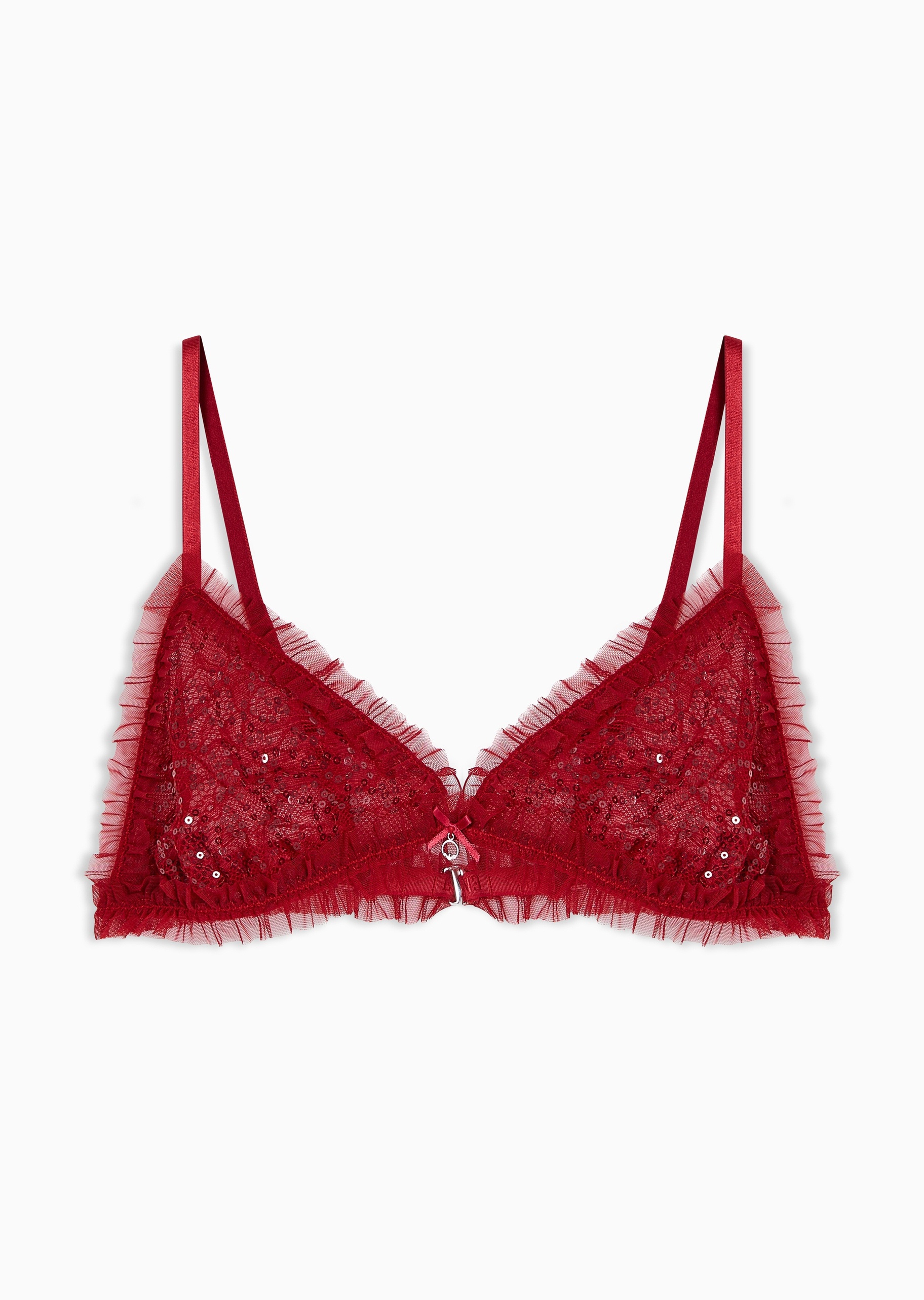 Emporio Armani 女士性感蕾丝细肩带薄款无钢圈内衣文胸