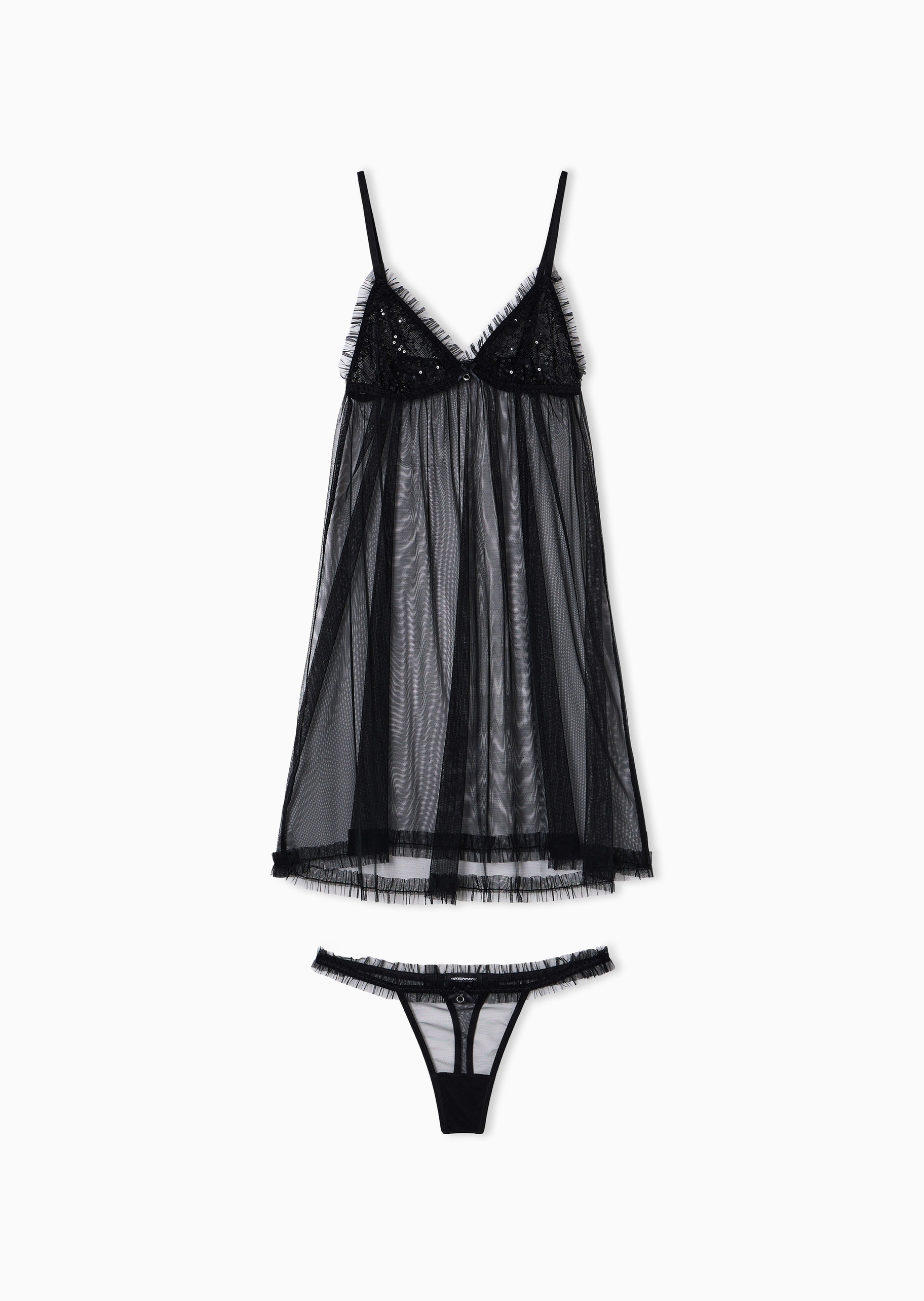 Emporio Armani 女士薄蕾丝性感内衣文胸套装轻奢