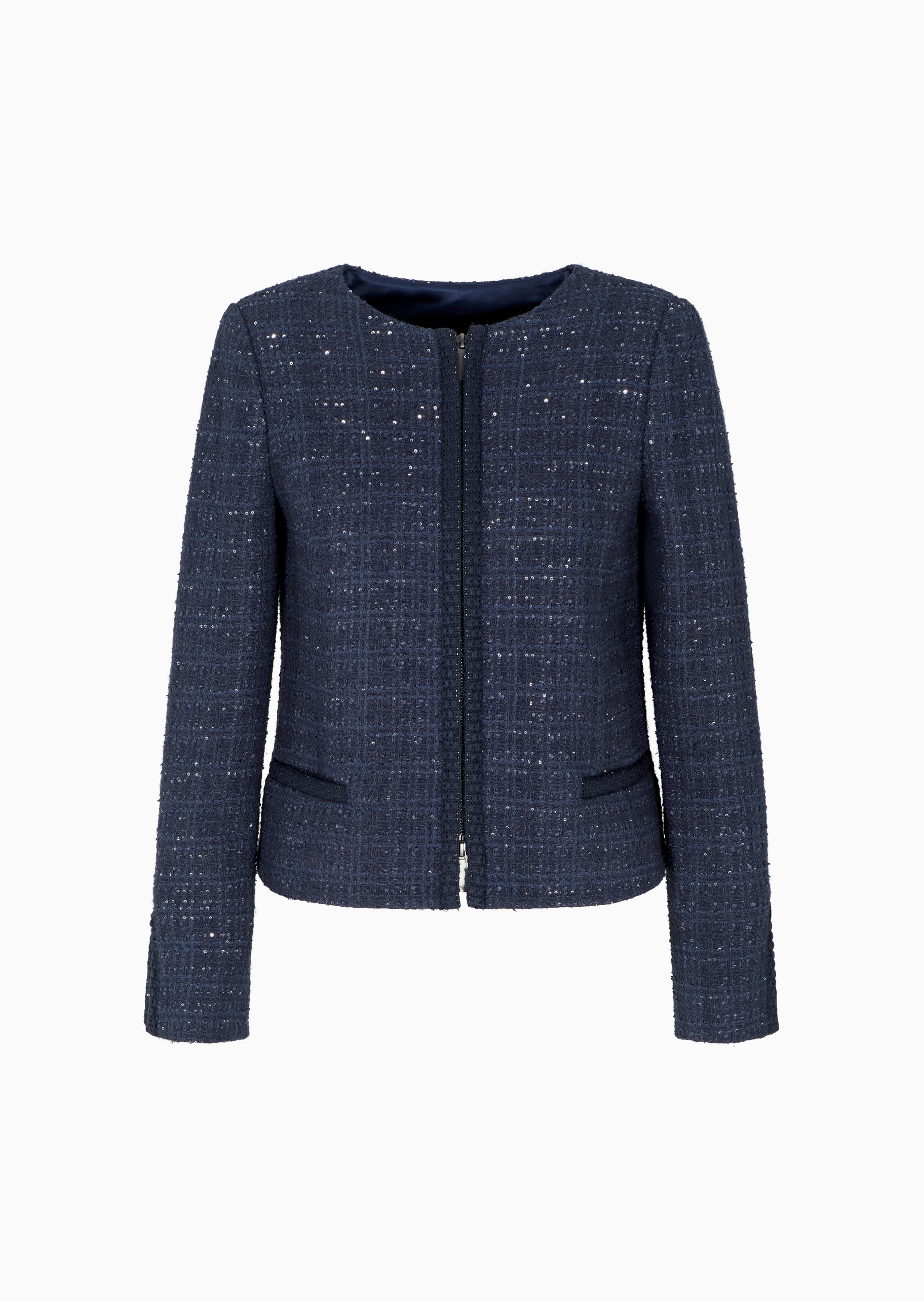 Emporio Armani 女士圆领合身商务休闲西装西服外套